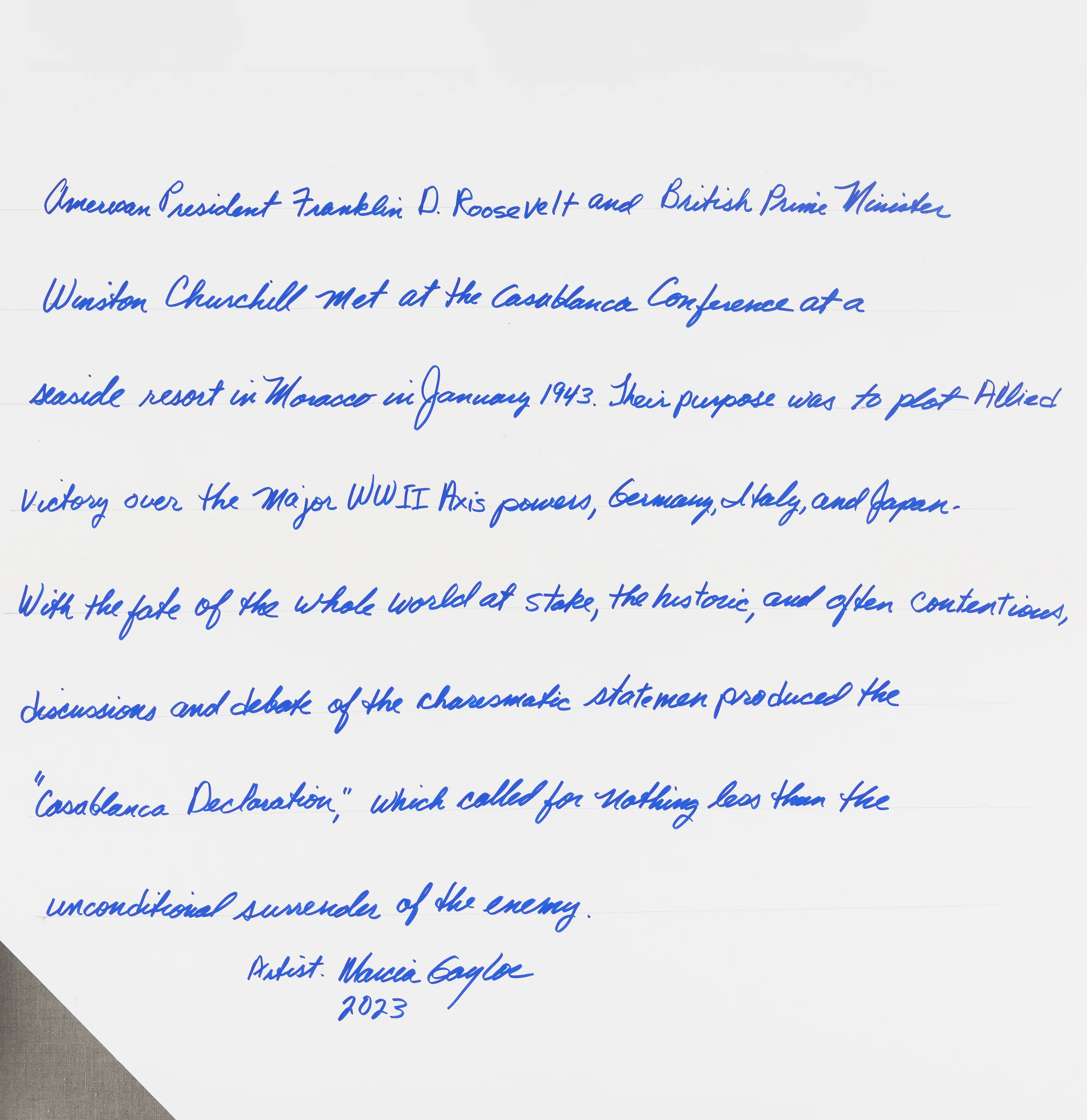 Casablanca Declaration by Marcia Gaylor - Image 6