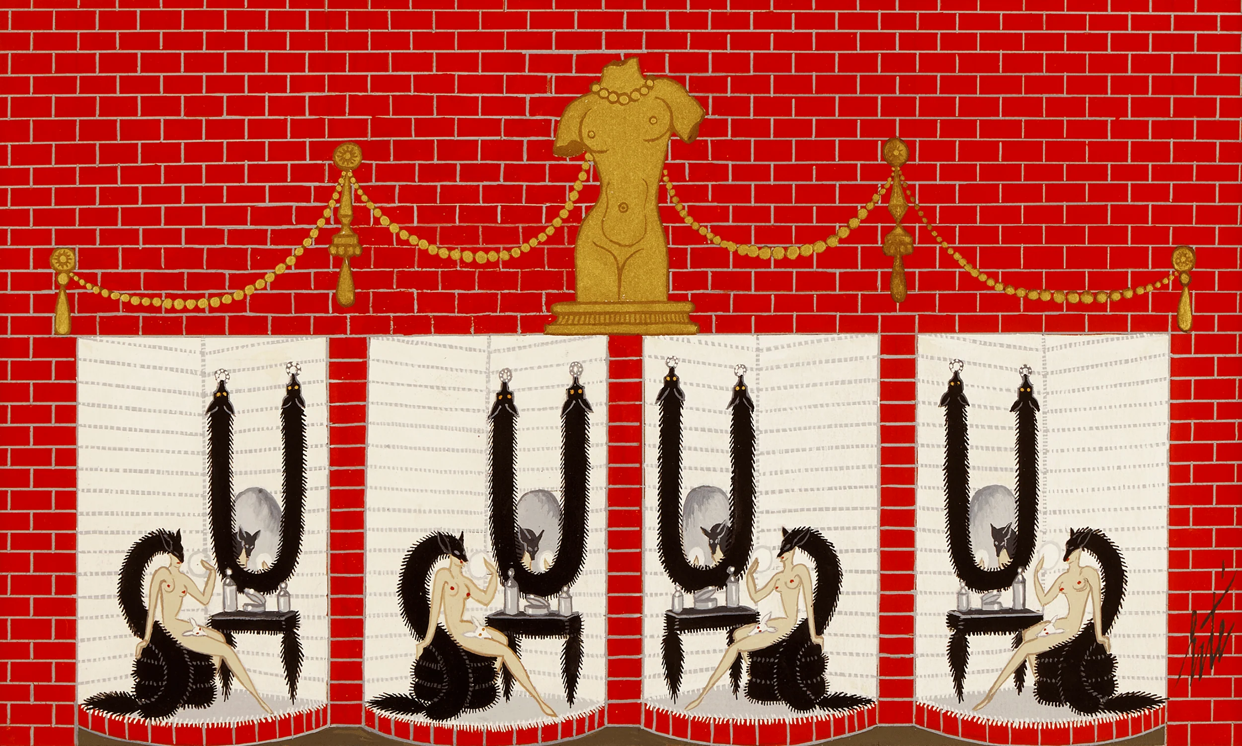 Chez les nues pour Roland Petit I by Erté