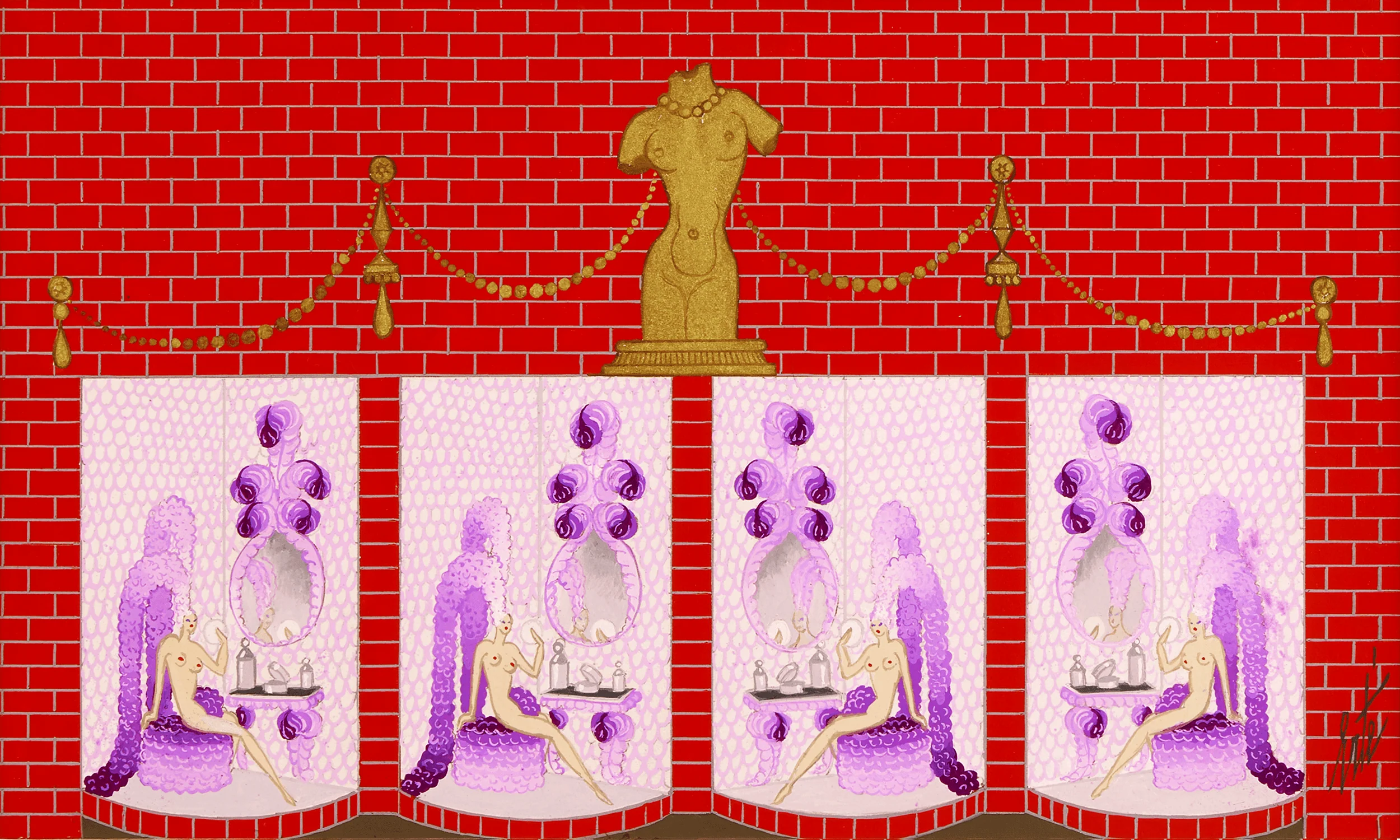 Chez les nues pour Roland Petit II by Erté