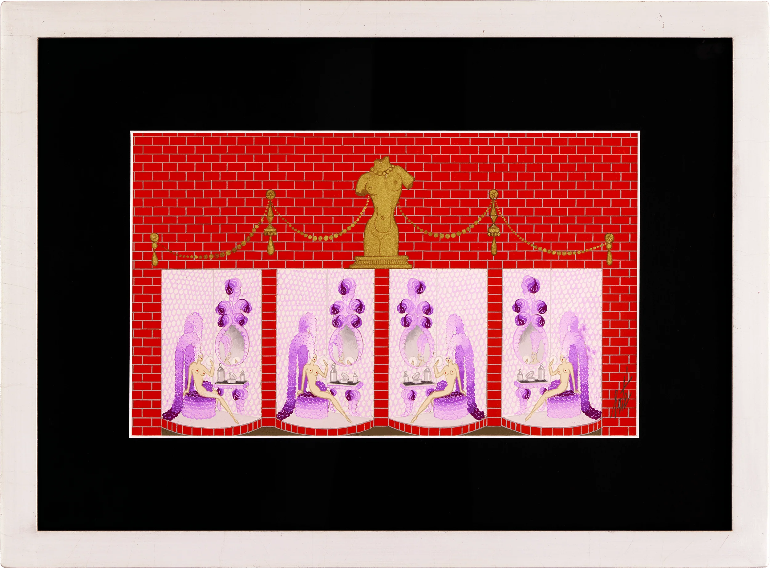 Chez les nues pour Roland Petit II by Erté - Image 2