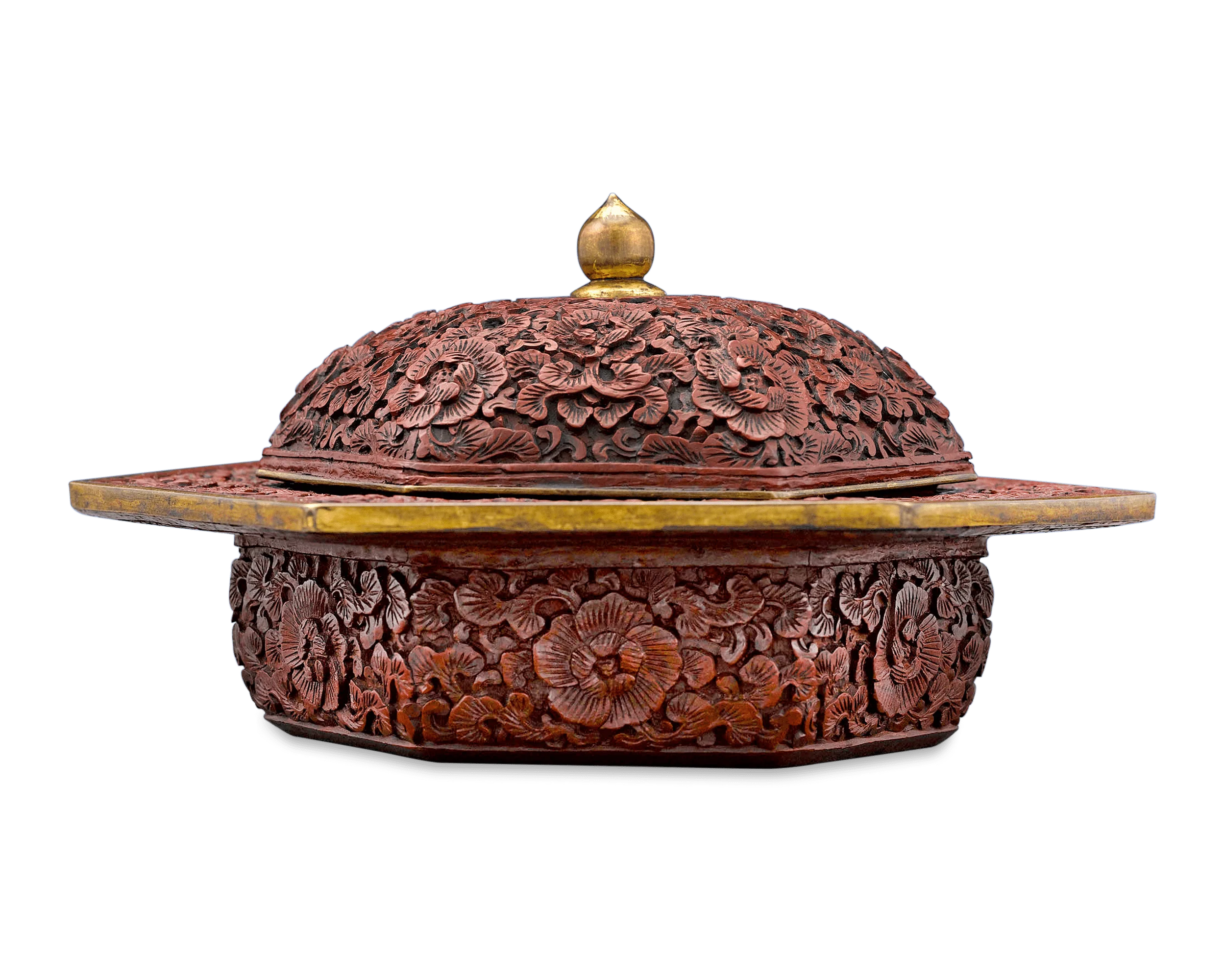 Chinese Cinnabar Lacquer Cuspidor - Image 3