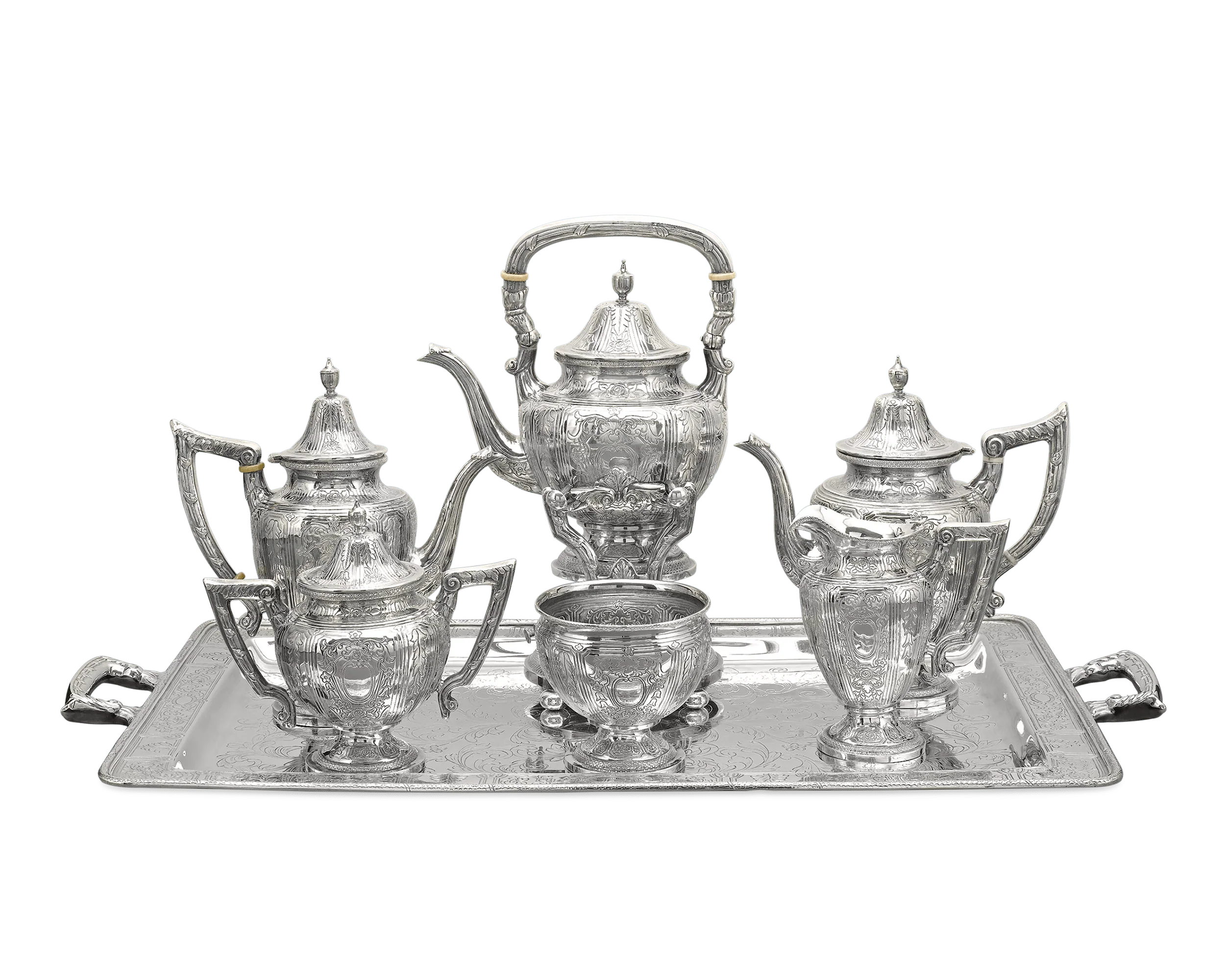 Chinese Export Silver Tea and Coffee Service - Image 5