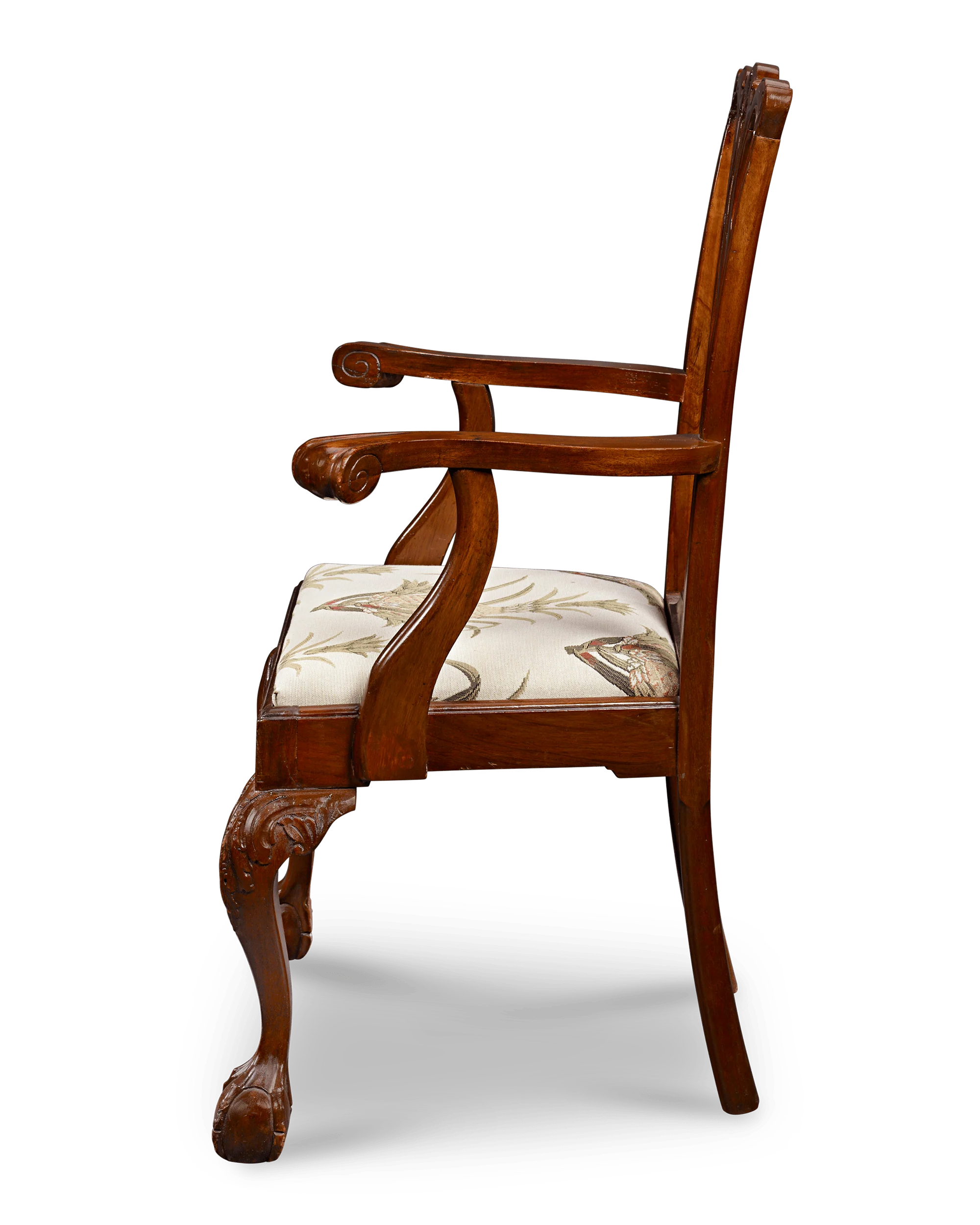 Chippendale Style Mahogany Armchair - Image 3