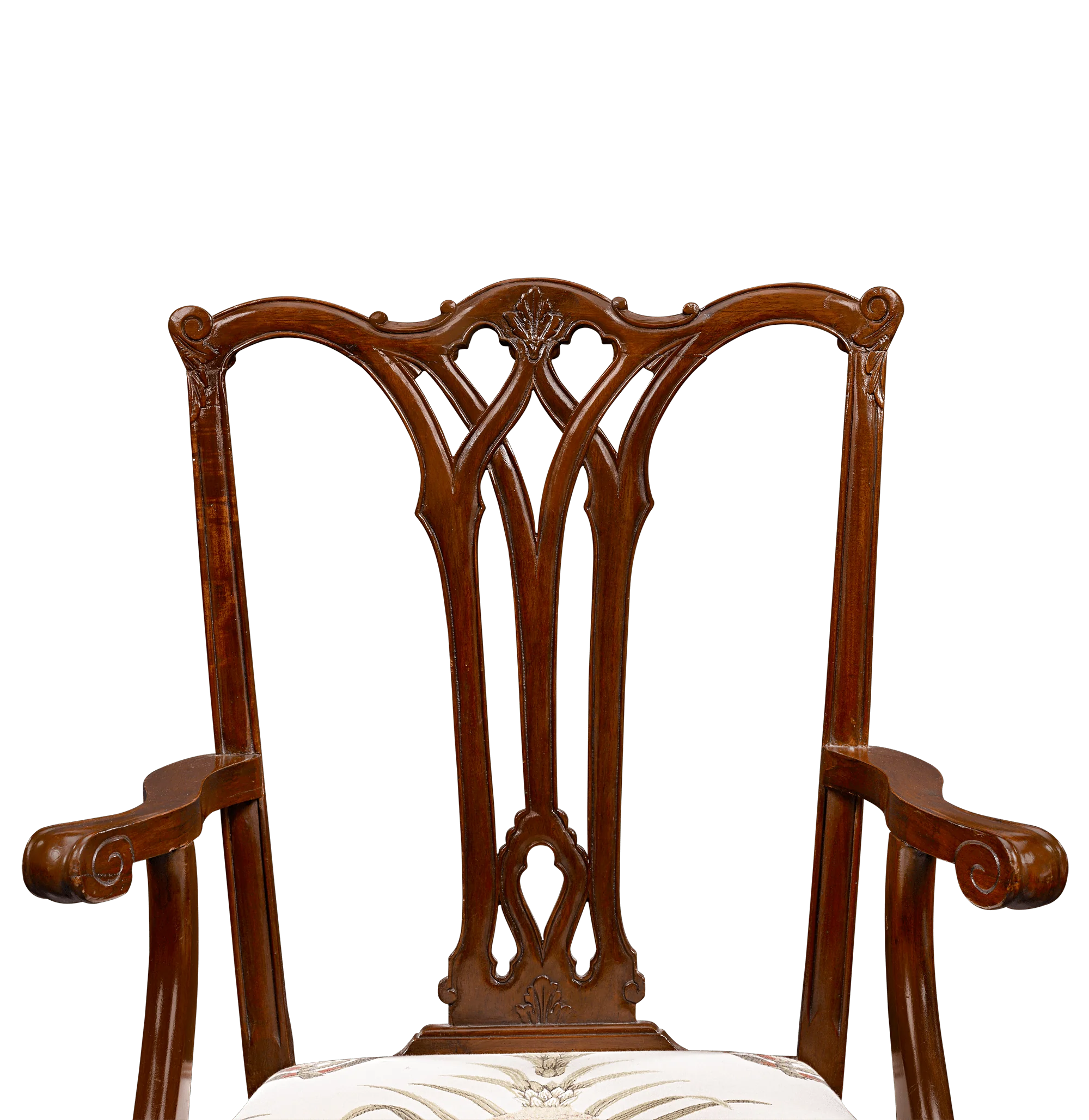 Chippendale Style Mahogany Armchair - Image 5