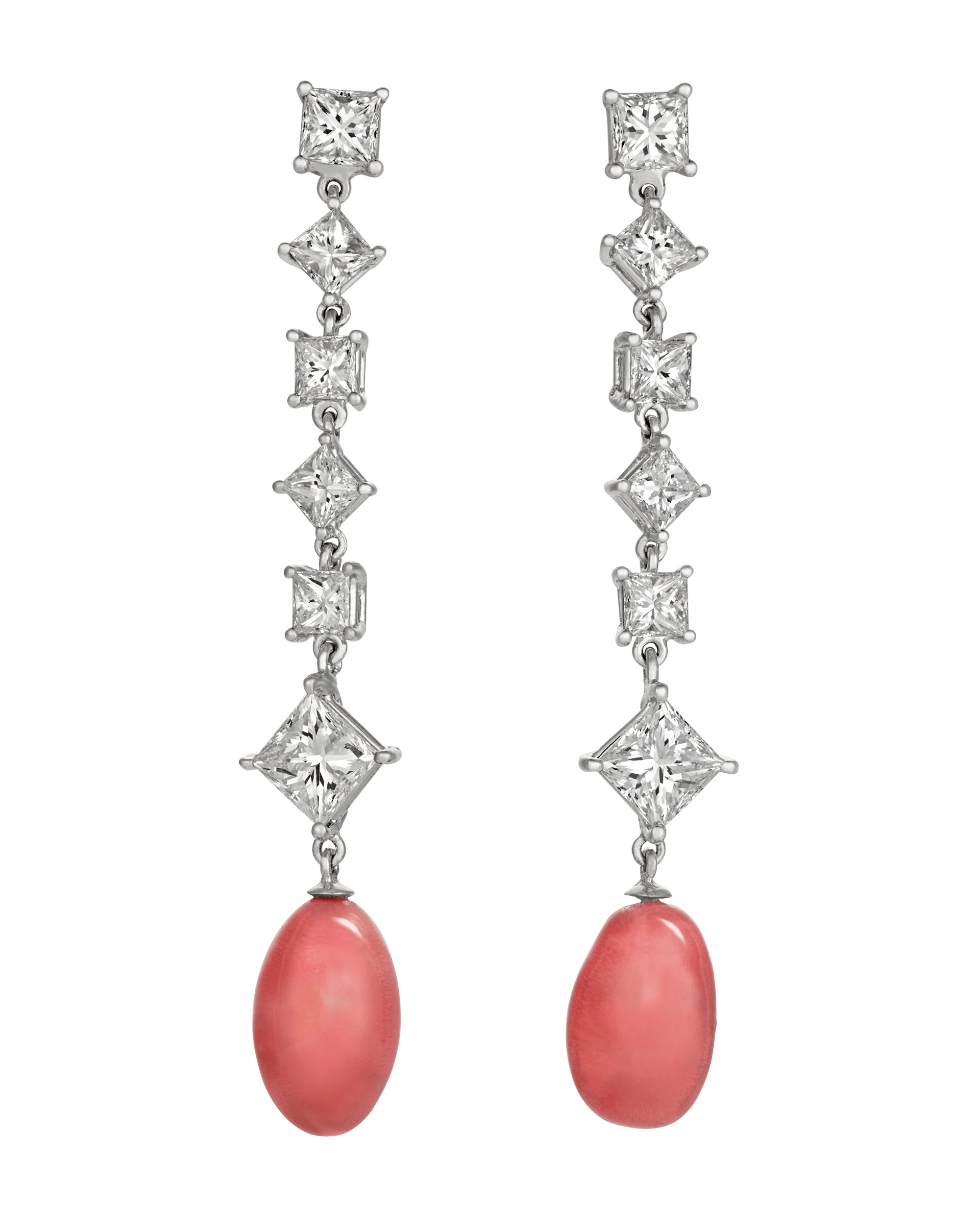Conch Pearl and Diamond Earrings