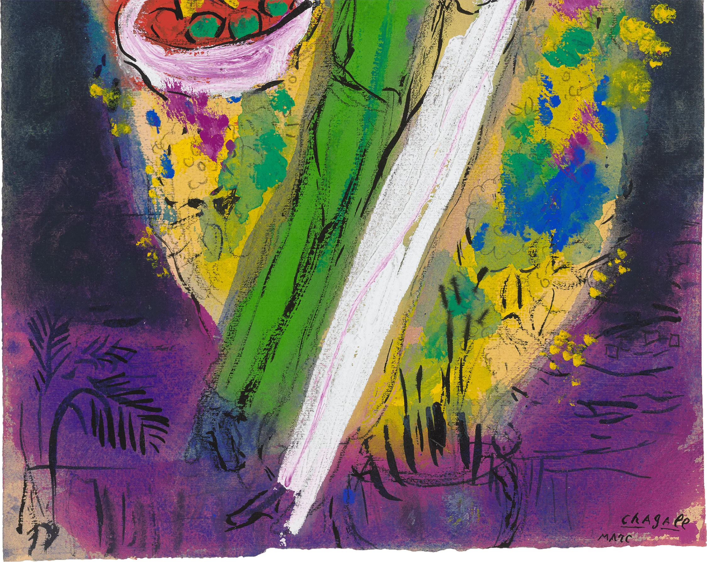 Couple devant buisson by Marc Chagall - Image 4