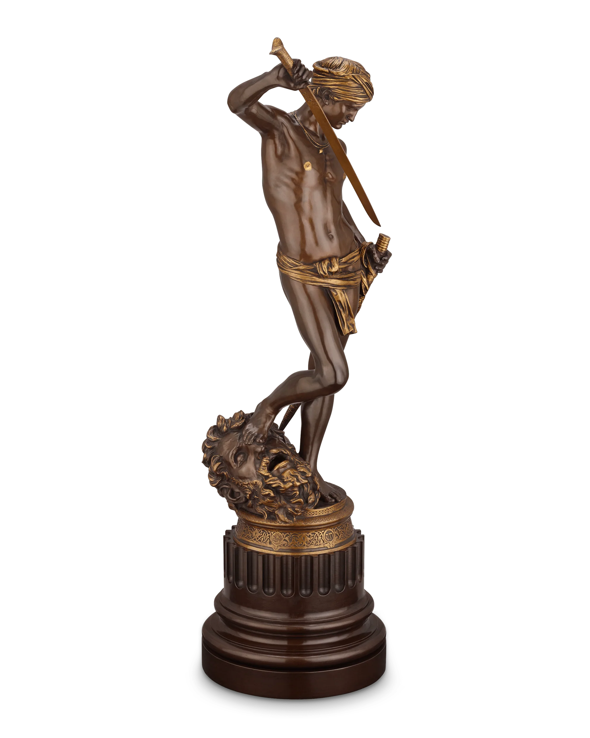 David Vainqueur de Goliath by Marius Jean Antonin Mercié - Image 2