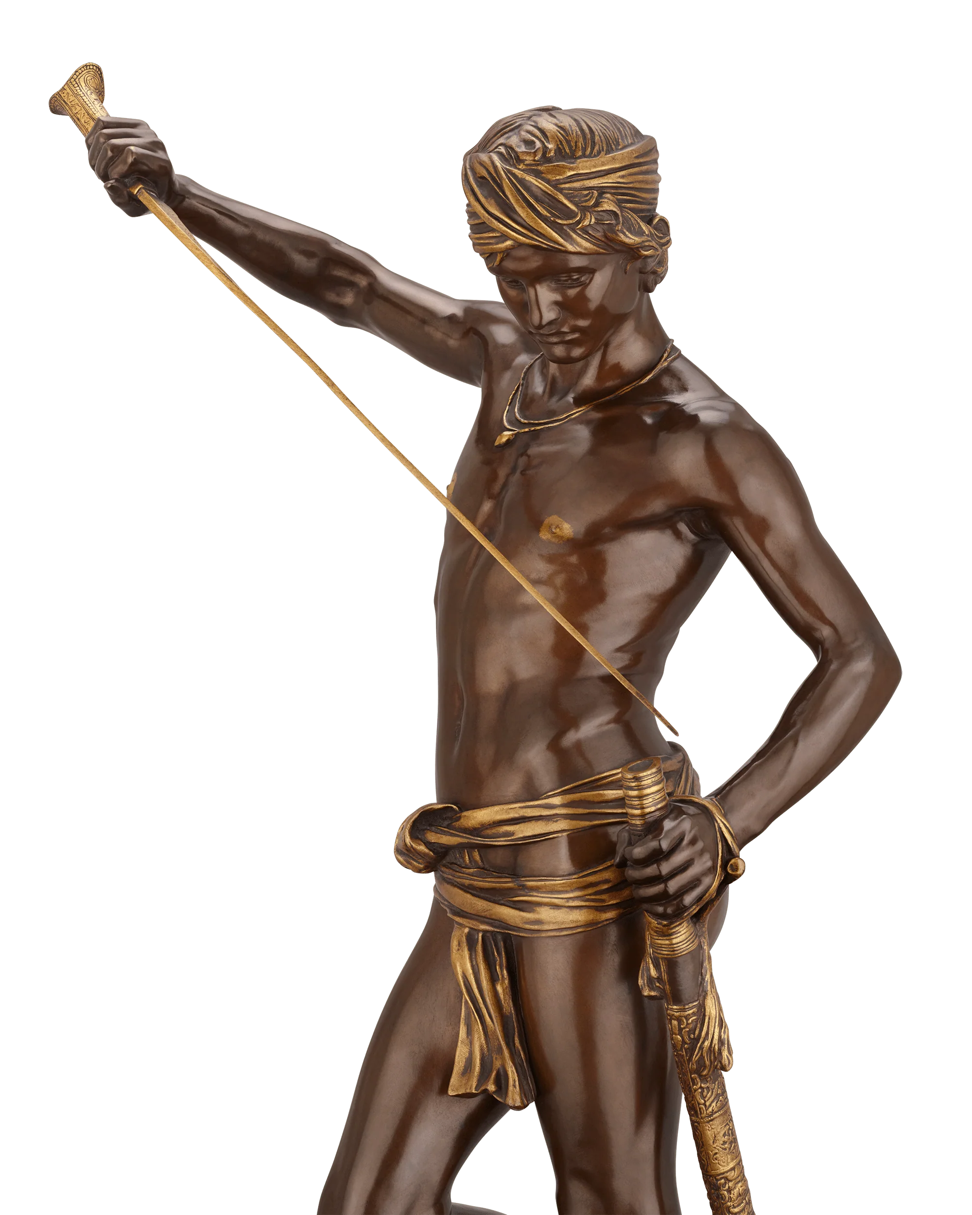 David Vainqueur de Goliath by Marius Jean Antonin Mercié - Image 3