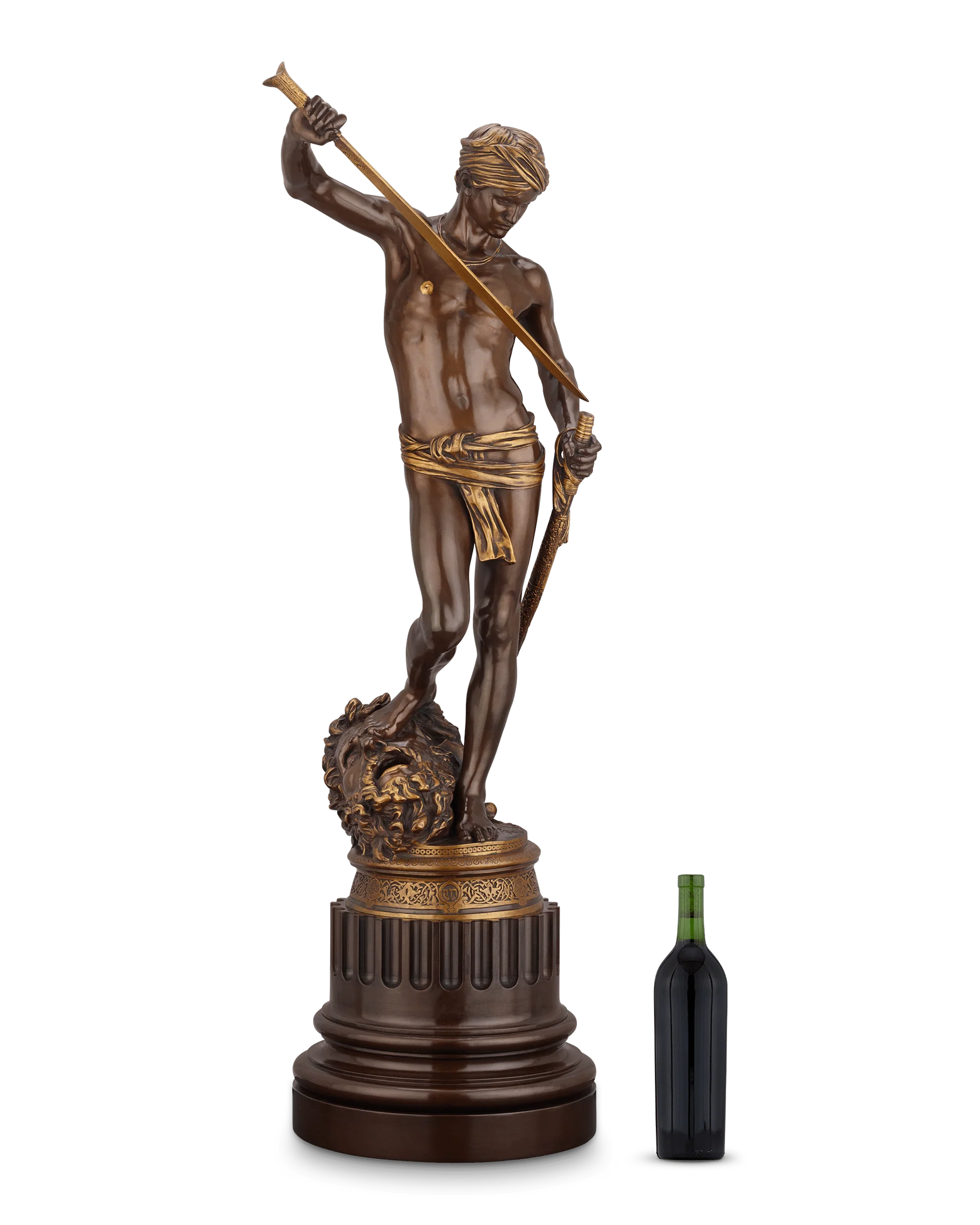 David Vainqueur de Goliath by Marius Jean Antonin Mercié - Image 7