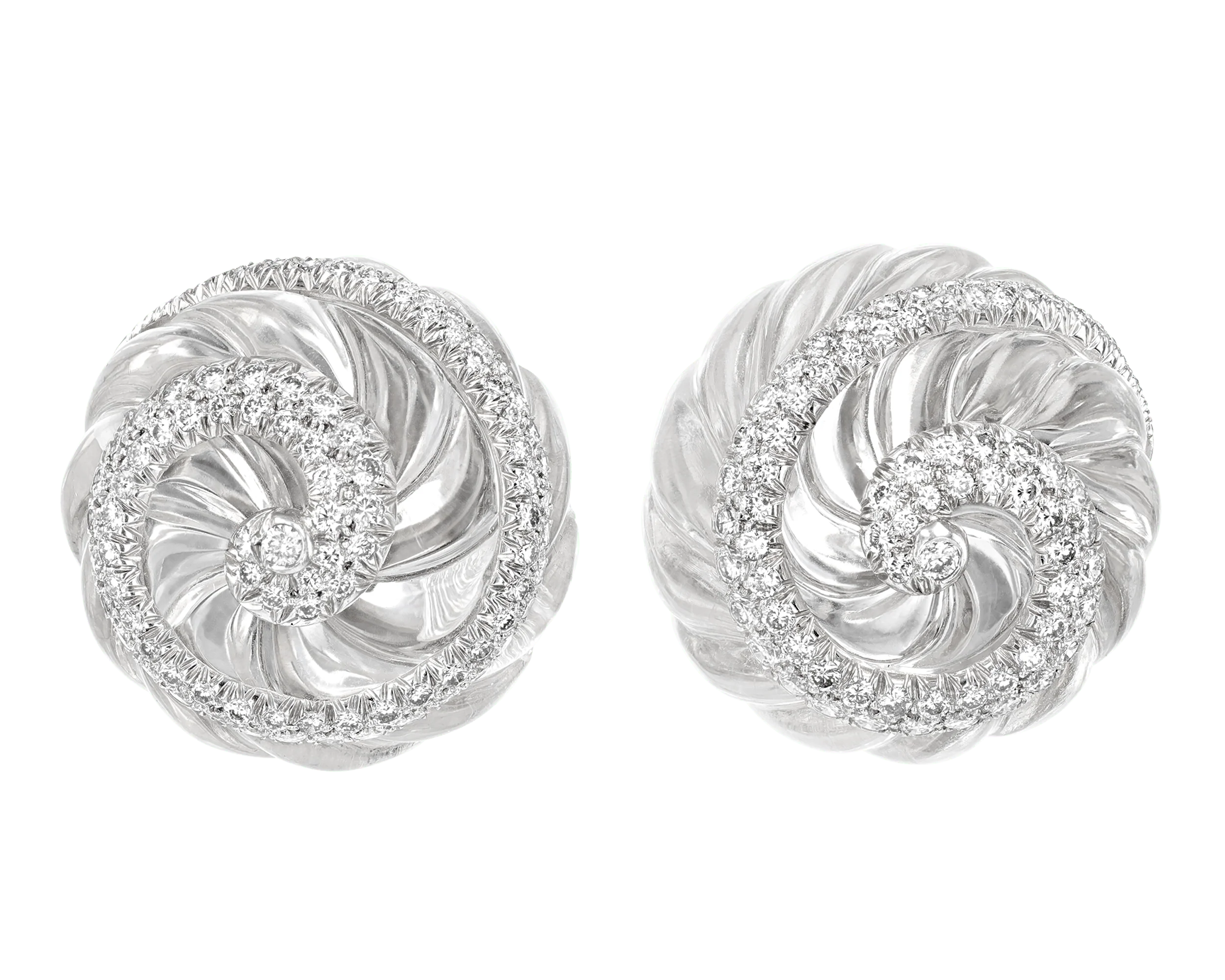 David Webb Diamond and Crystal Earrings