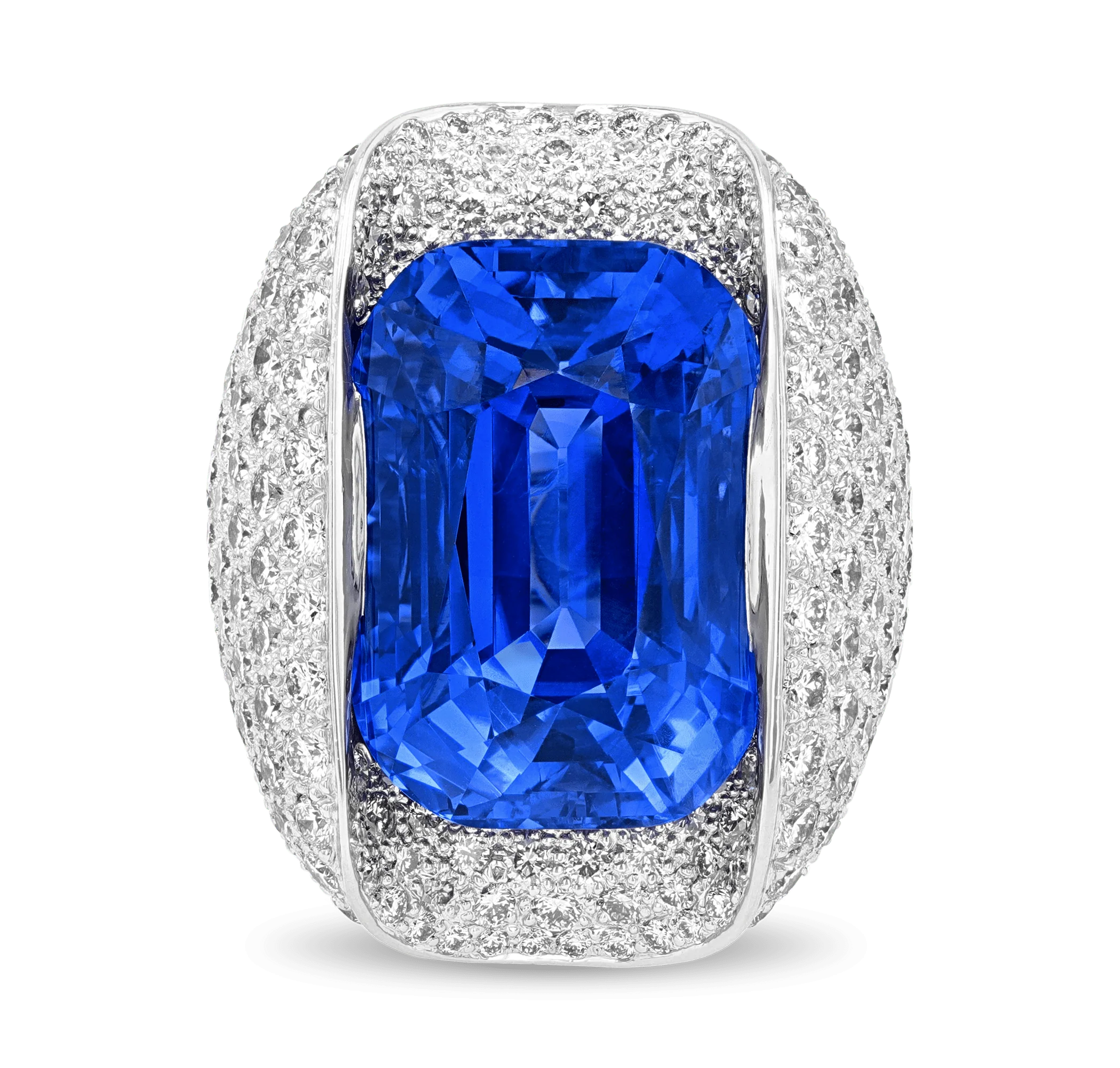 David Webb Untreated Ceylon Sapphire Ring, 40.08 Carats - Image 3