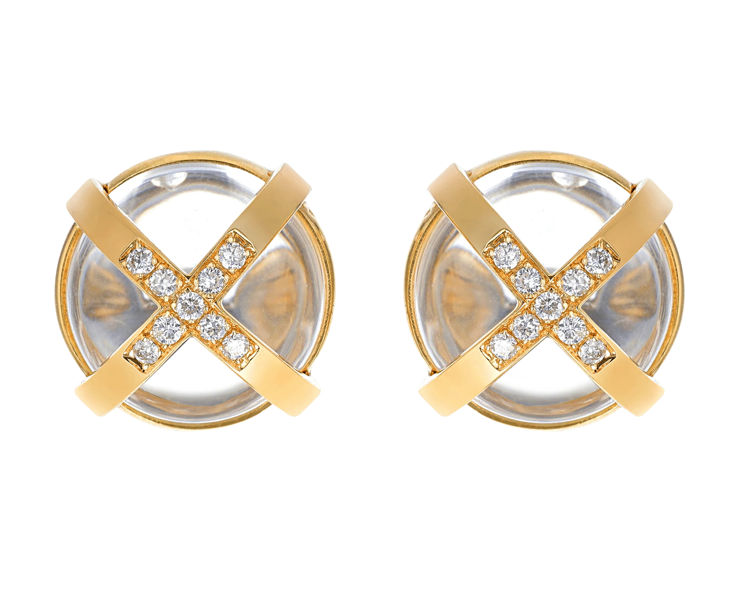 Diamond and Quartz Earrings