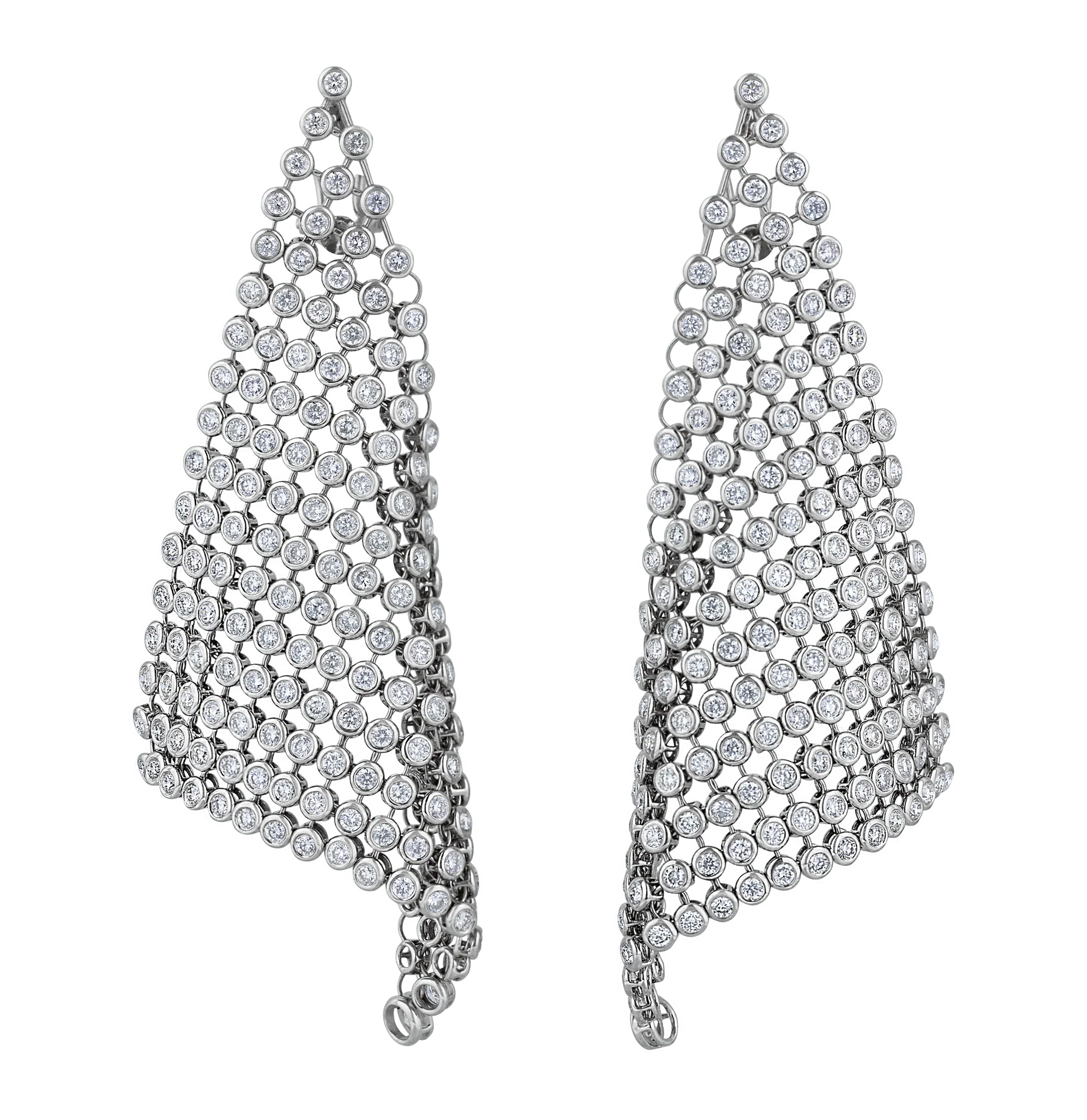 Diamond Cascade Earrings, 4.71 Carats