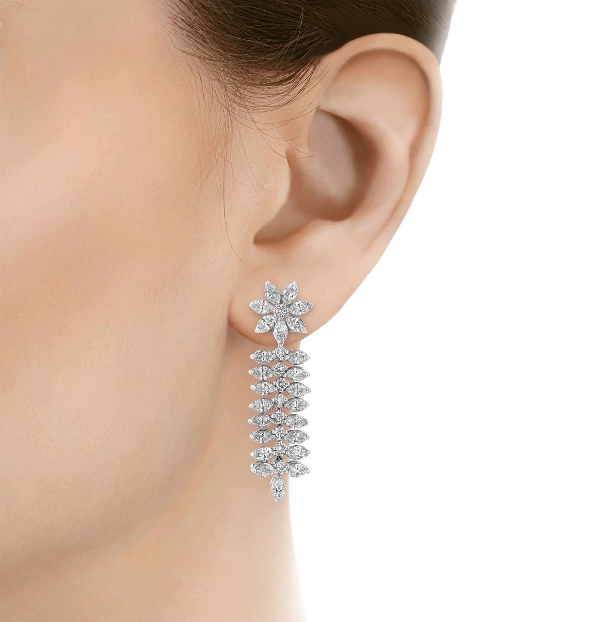 Diamond Dangle Earrings, 7.17 Carats - Image 2