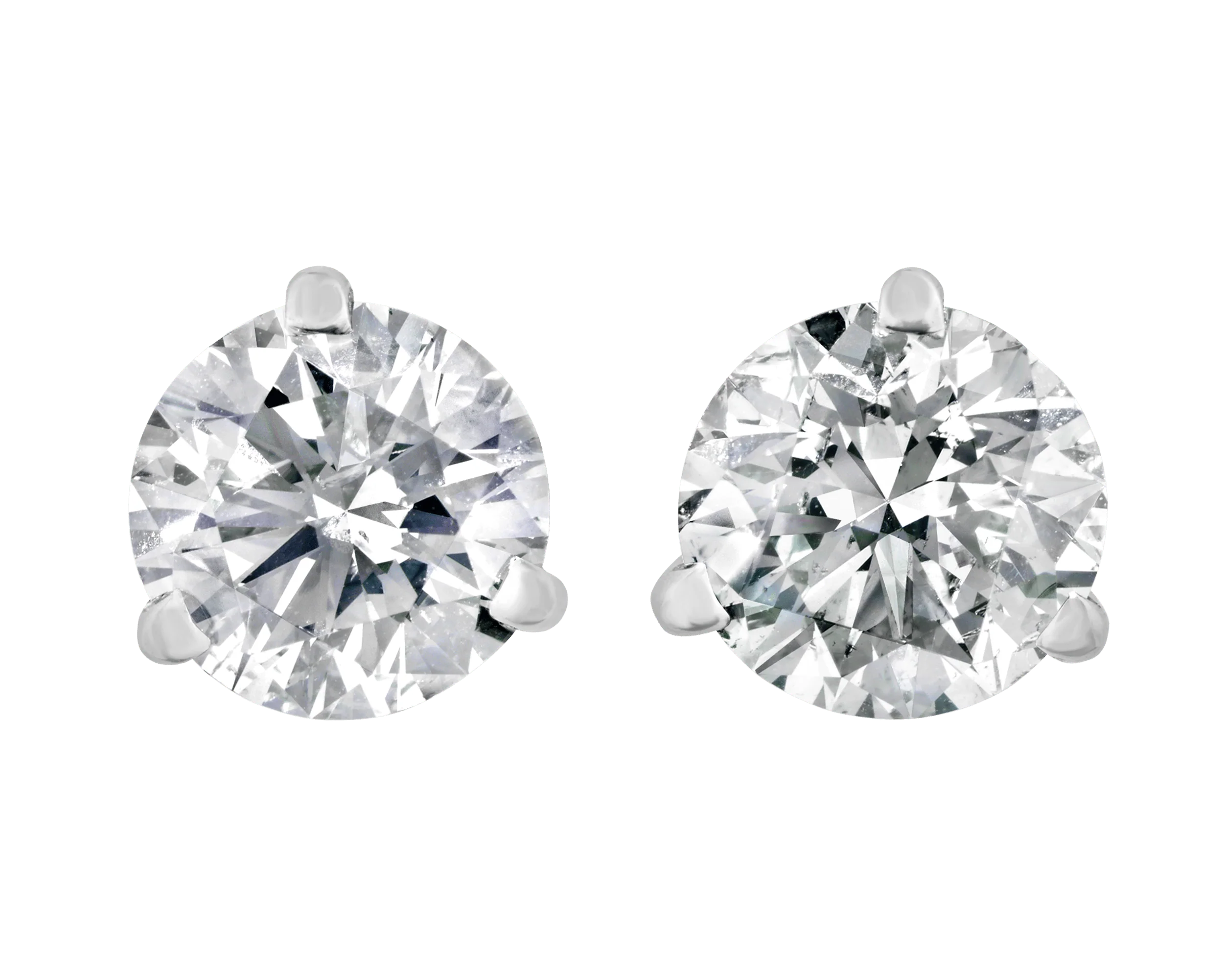 Diamond Earrings, 2.07 Carats