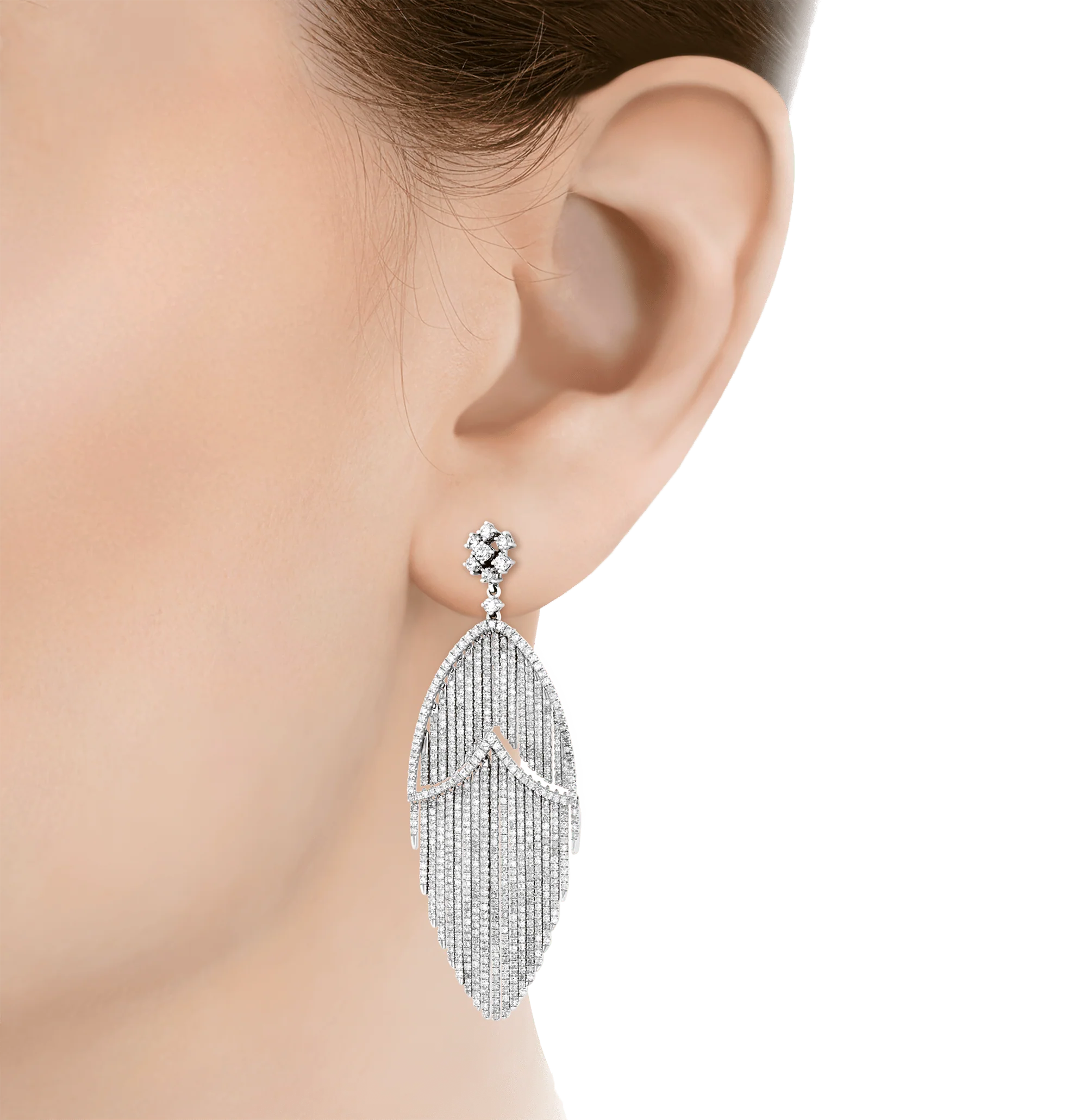 Diamond Earrings, 5.74 carats - Image 2