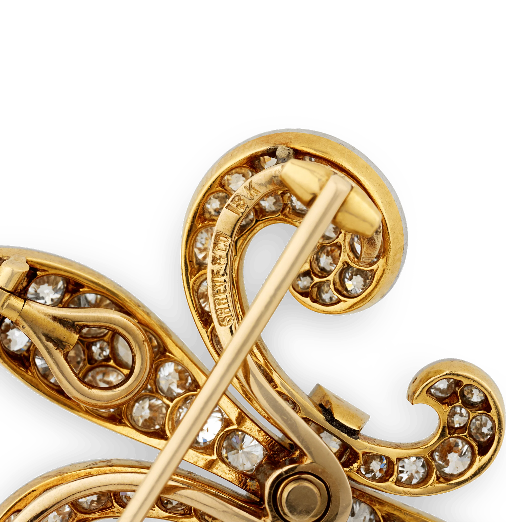 Diamond Fleur-de-lis Brooch - Image 4