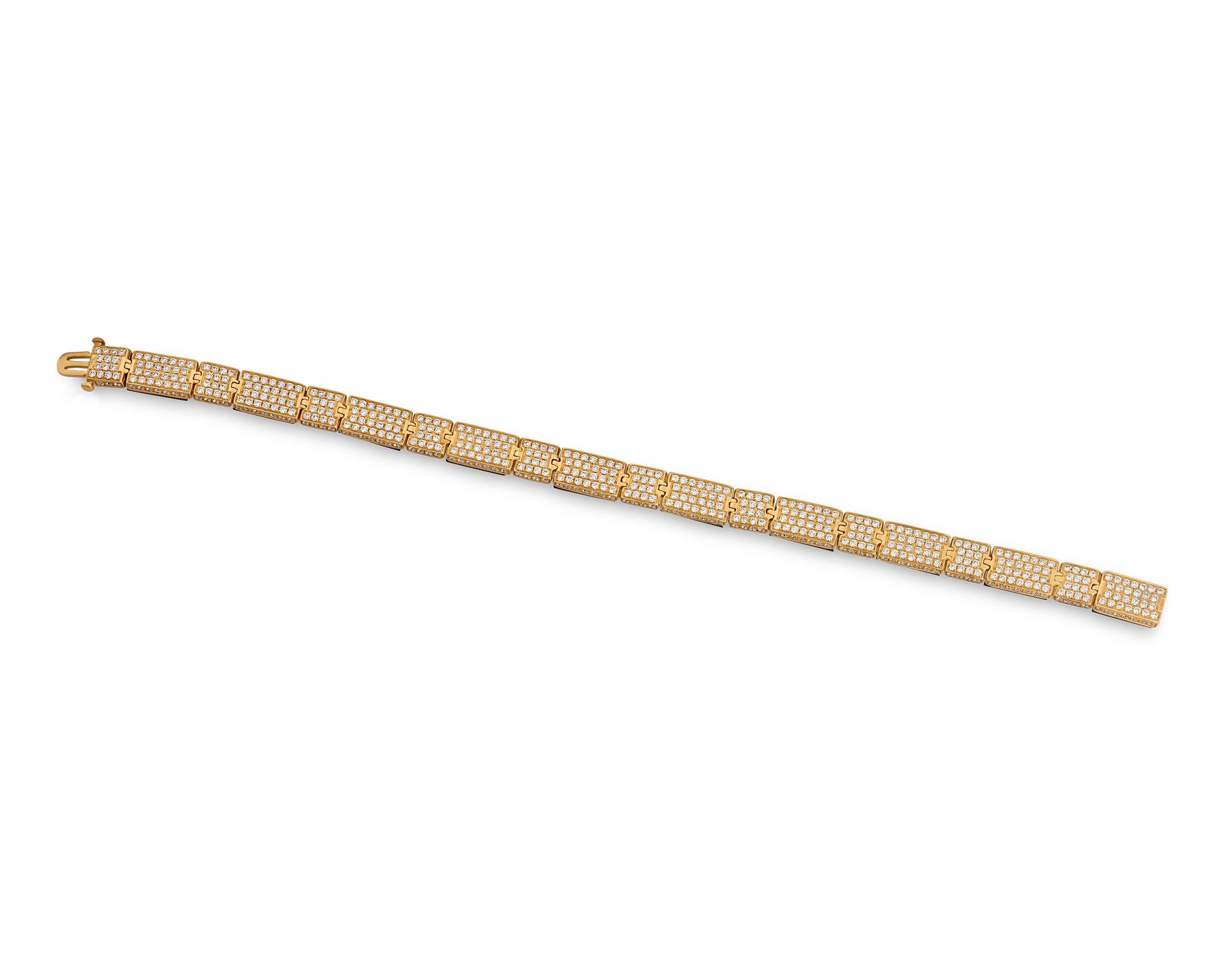 Diamond, Gold and Ebony Wood Bracelet, 7.23 Carats - Image 3