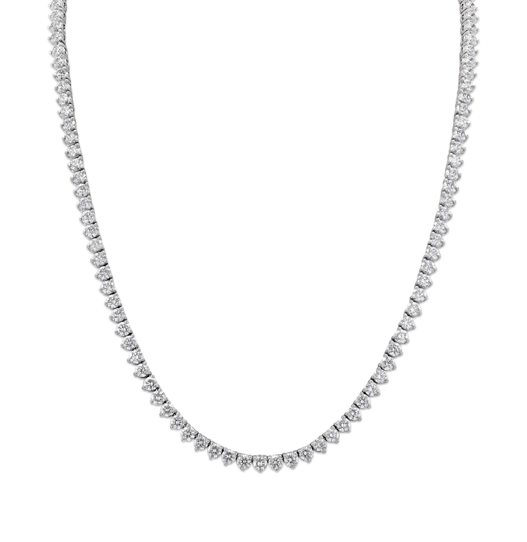 Diamond Line Necklace, 12.45 carats