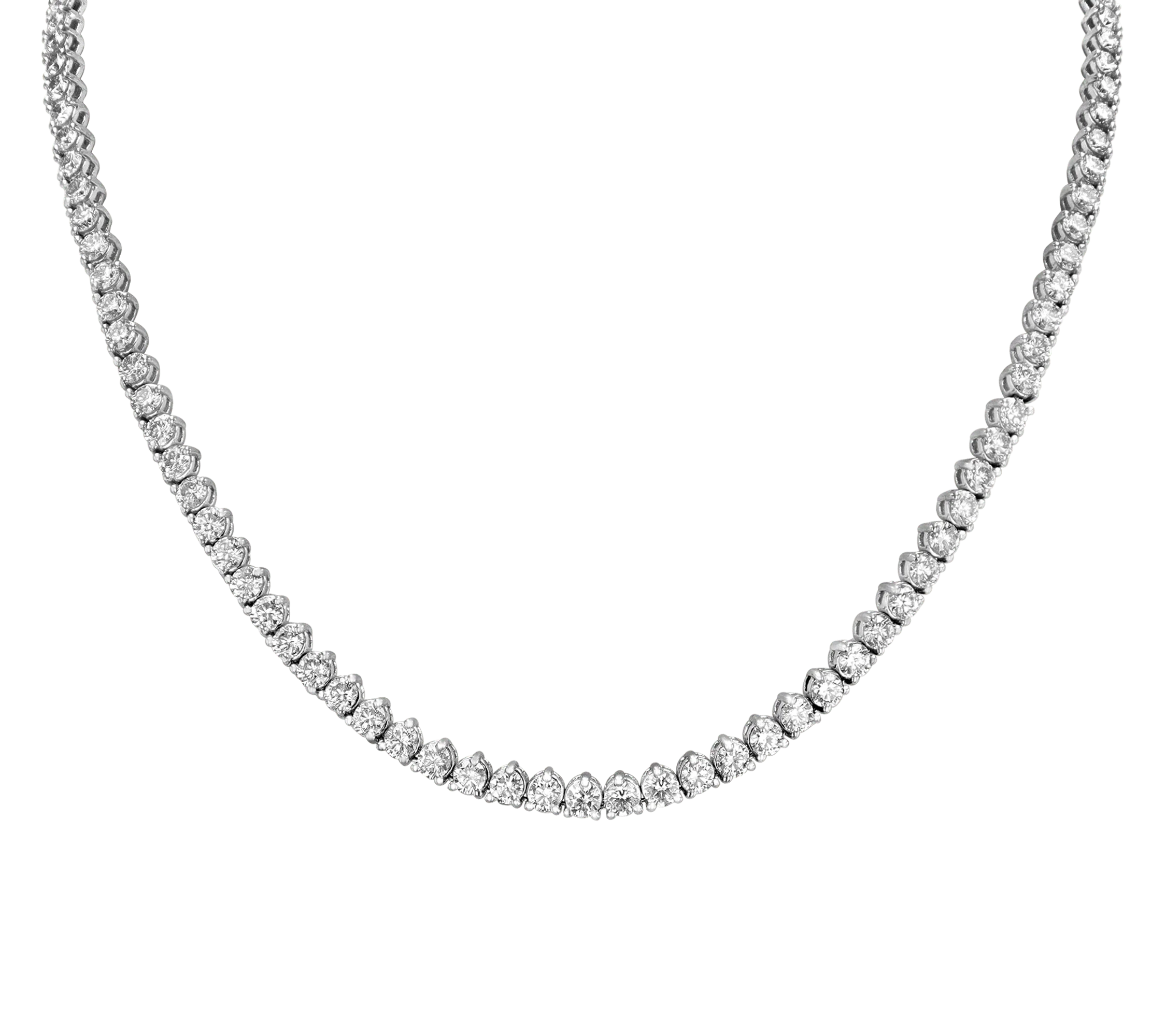 Diamond Line Necklace, 14.58 Carats