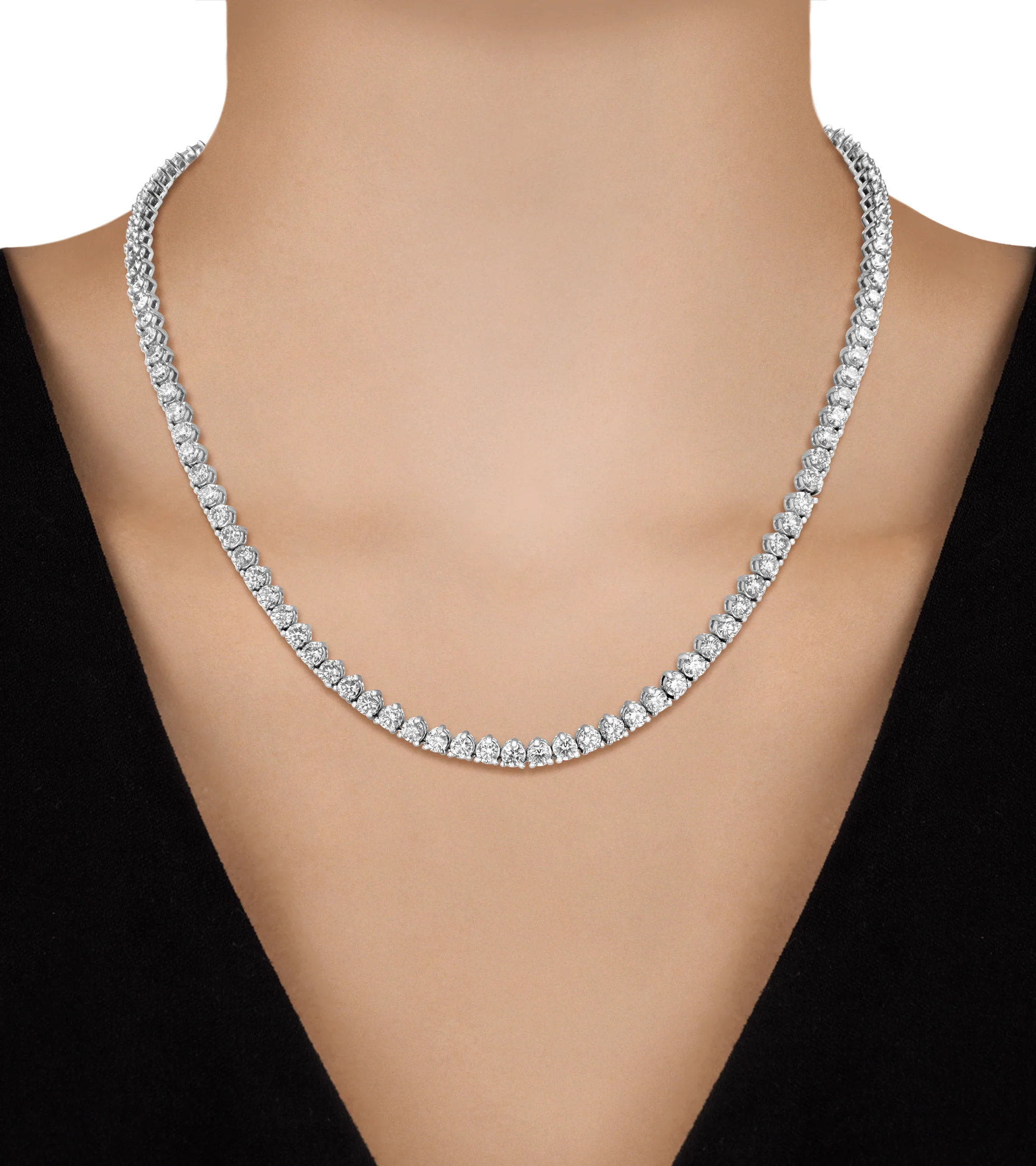 Diamond Line Necklace, 14.58 Carats - Image 2