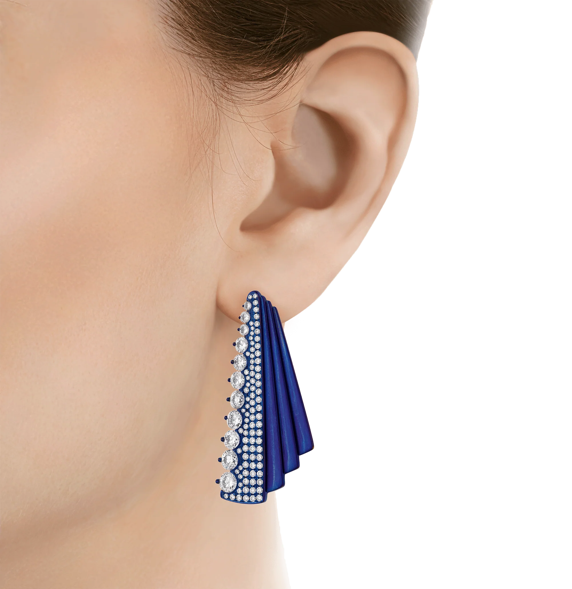 Diamond Titanium Earrings, 6.46 Carats - Image 2