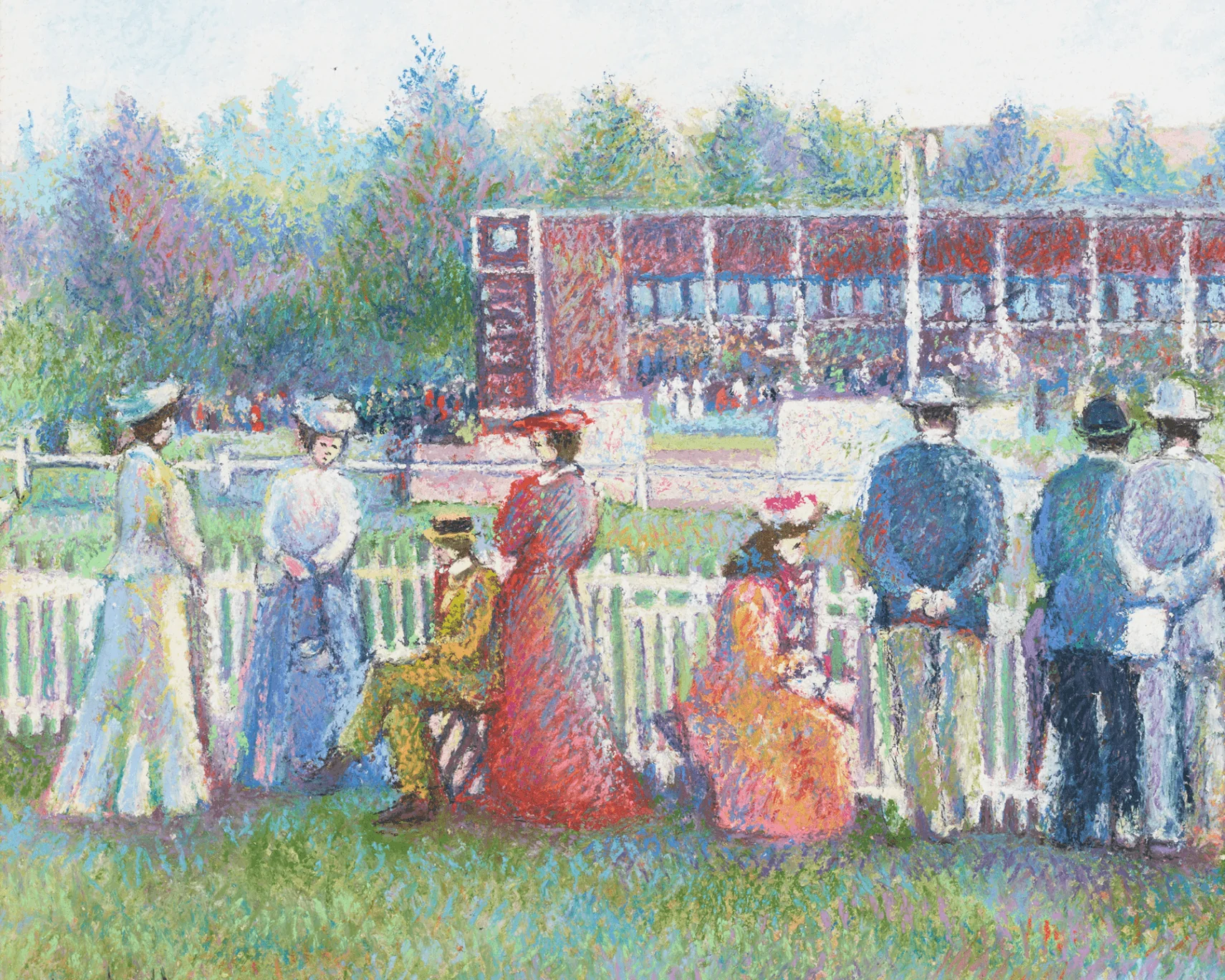 Dimanche au champ de course by H. Claude Pissarro - Image 3