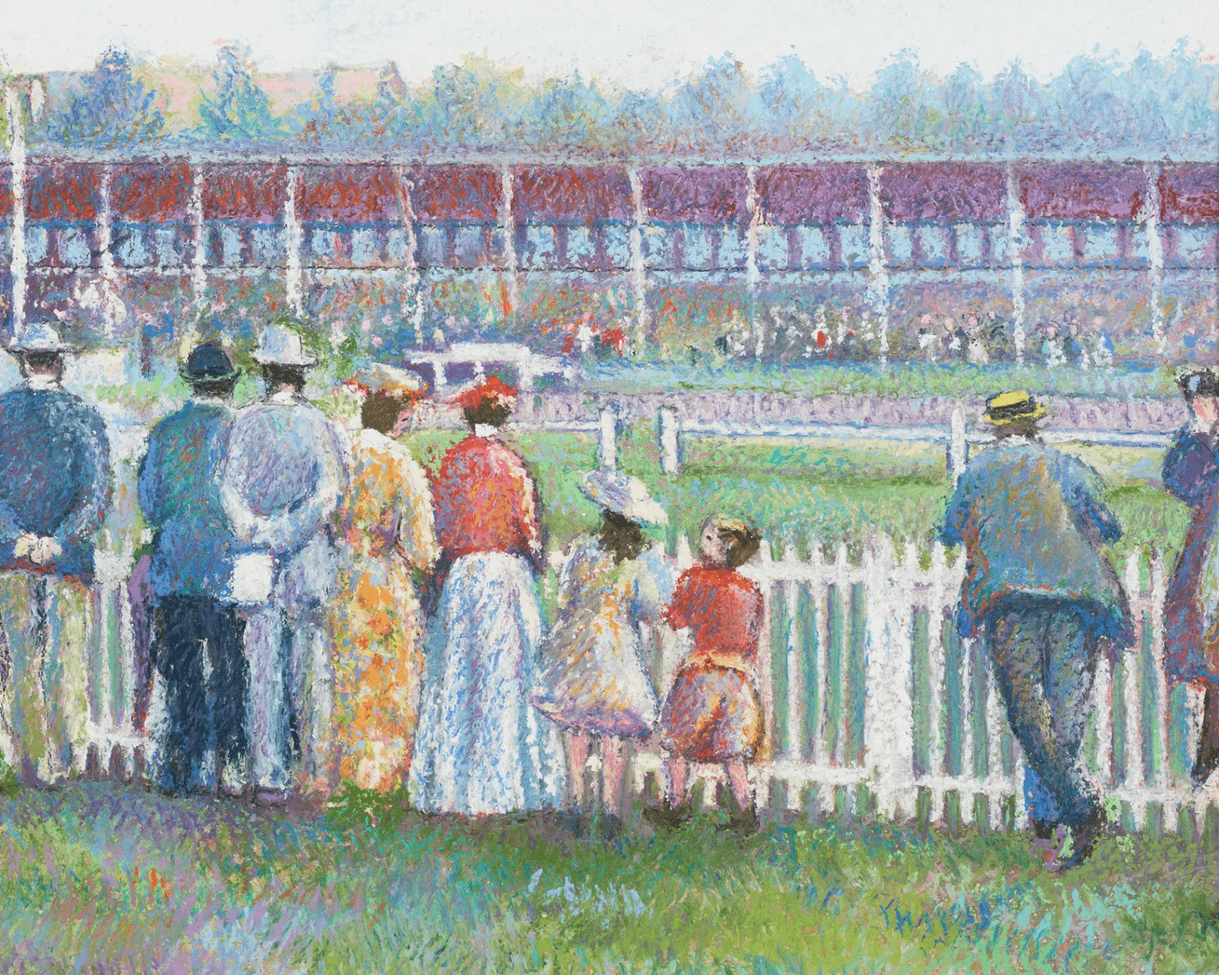 Dimanche au champ de course by H. Claude Pissarro - Image 4