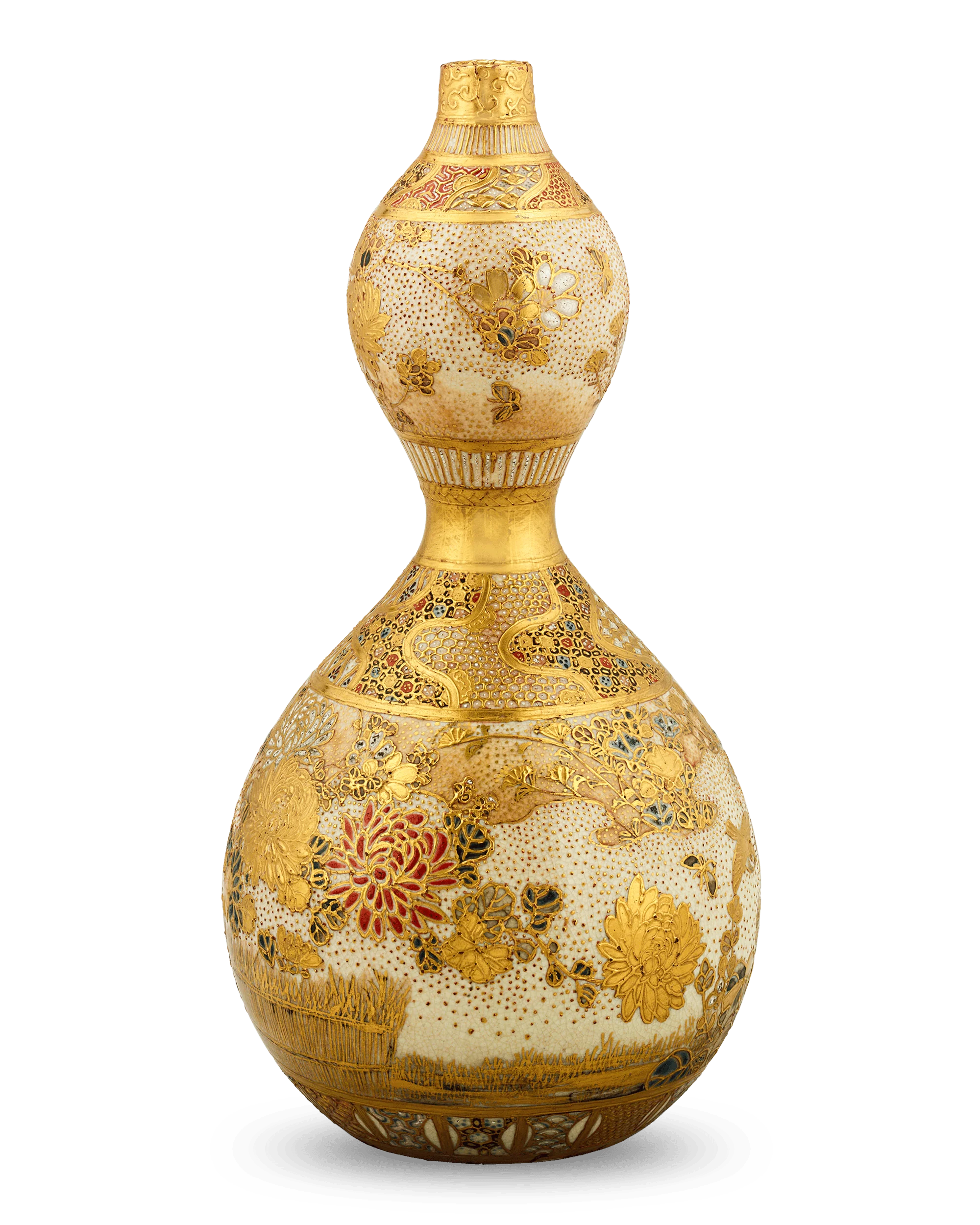 Double Gourd Satsuma Vase - Image 2