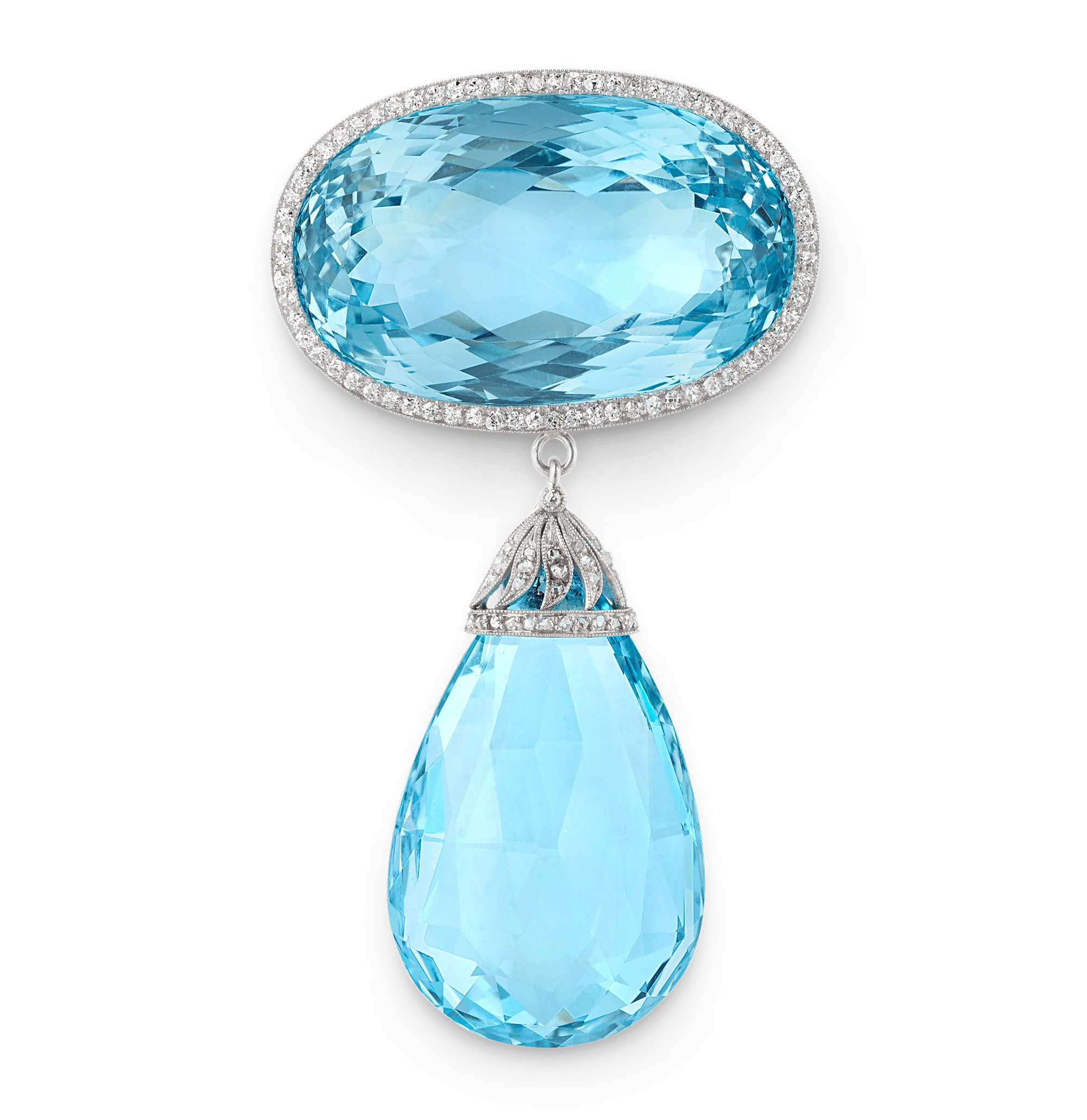 Duchess of Devonshire's Aquamarine Brooch, 180 Carats - Image 3