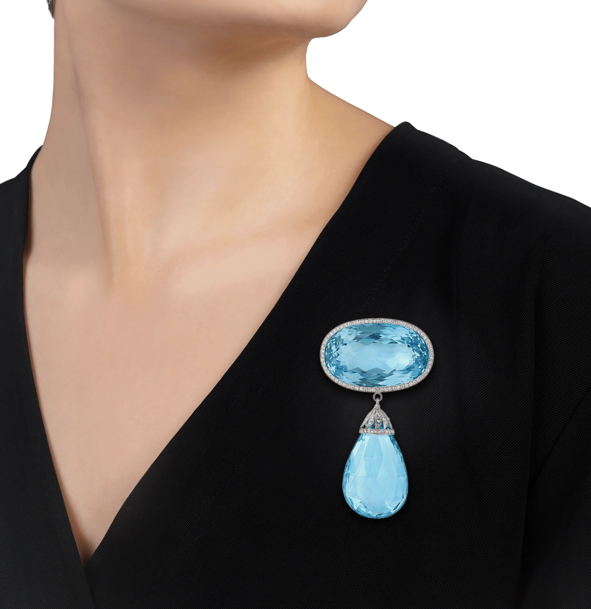 Duchess of Devonshire's Aquamarine Brooch, 180 Carats - Image 4