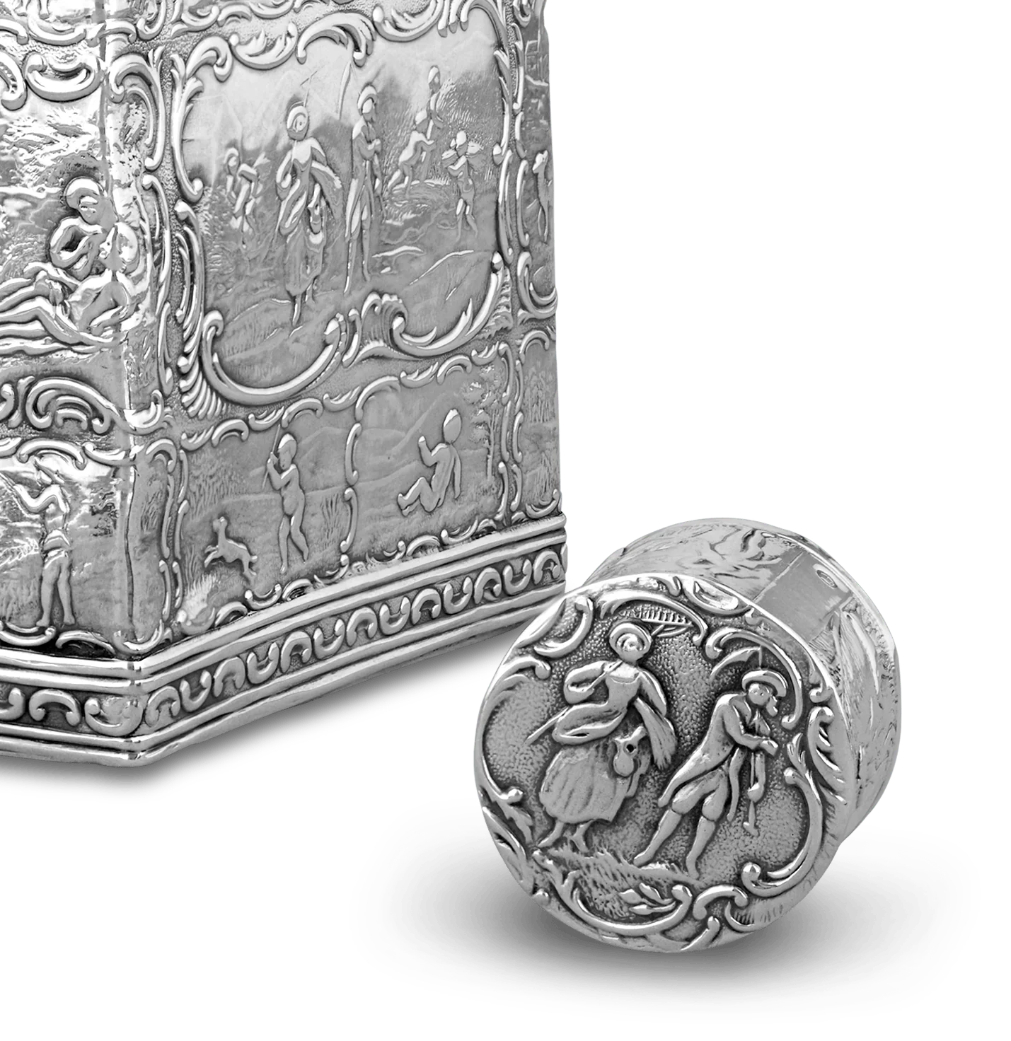 Dutch Rococo-Style Silver Tea Canister - Image 3