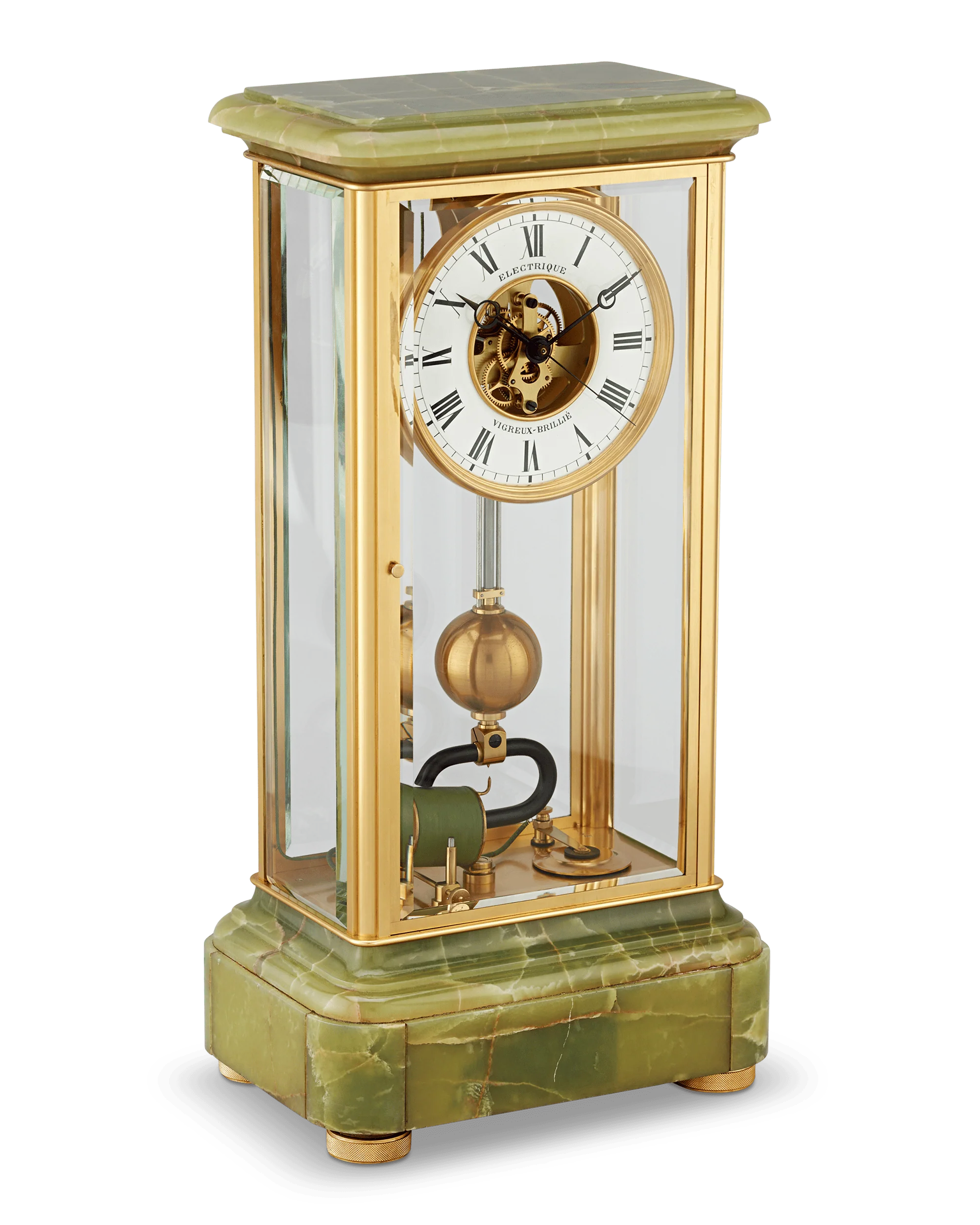 Early Electric Regulator Clock by Vigreux Brillié - Image 2