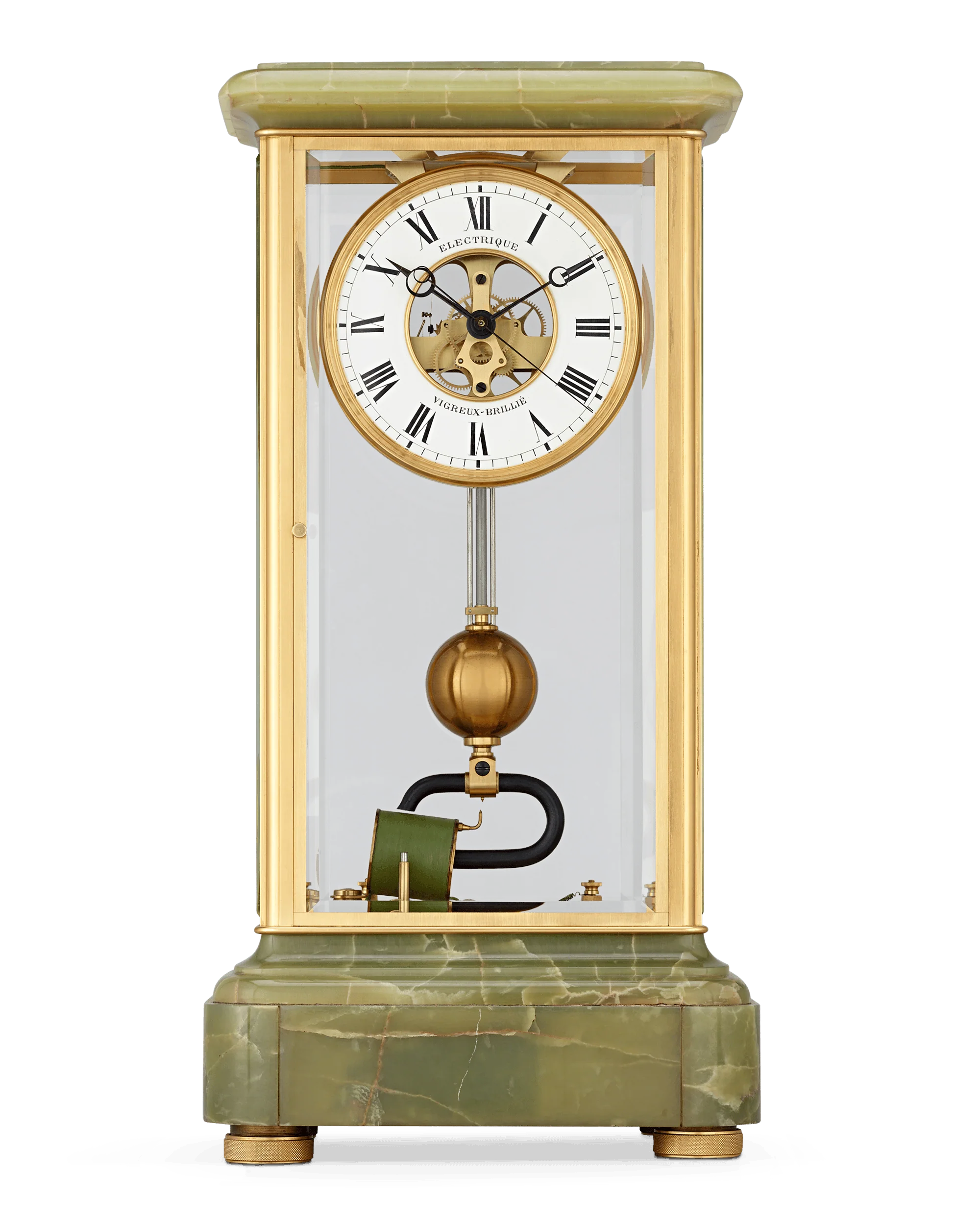 Early Electric Regulator Clock by Vigreux Brillié - Image 3