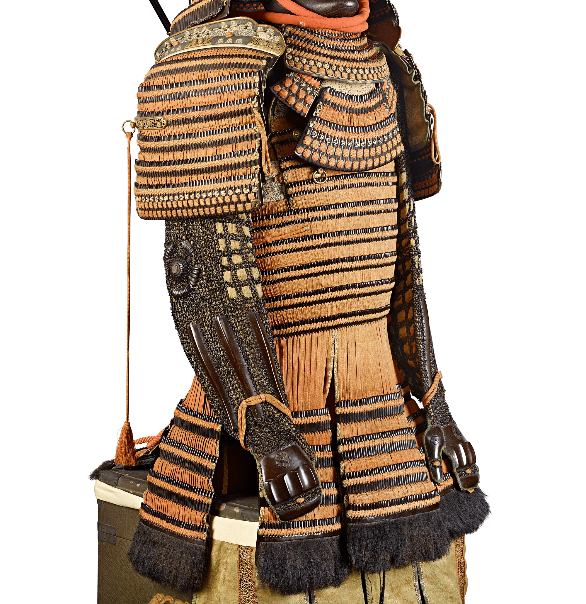 Edo-period Orange-Laced Samurai Suit - Image 7