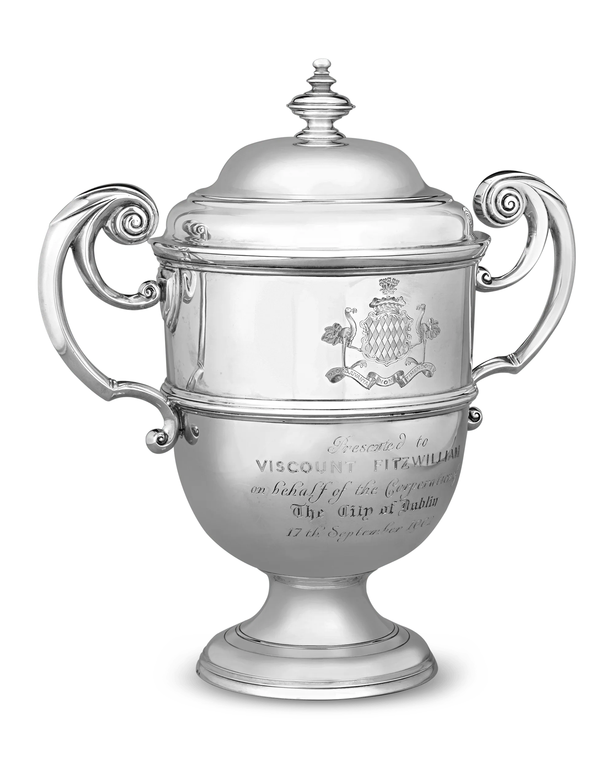 Edward VII Presentation Silver Wine Cooler for Viscount Fitzwilliams - Image 2