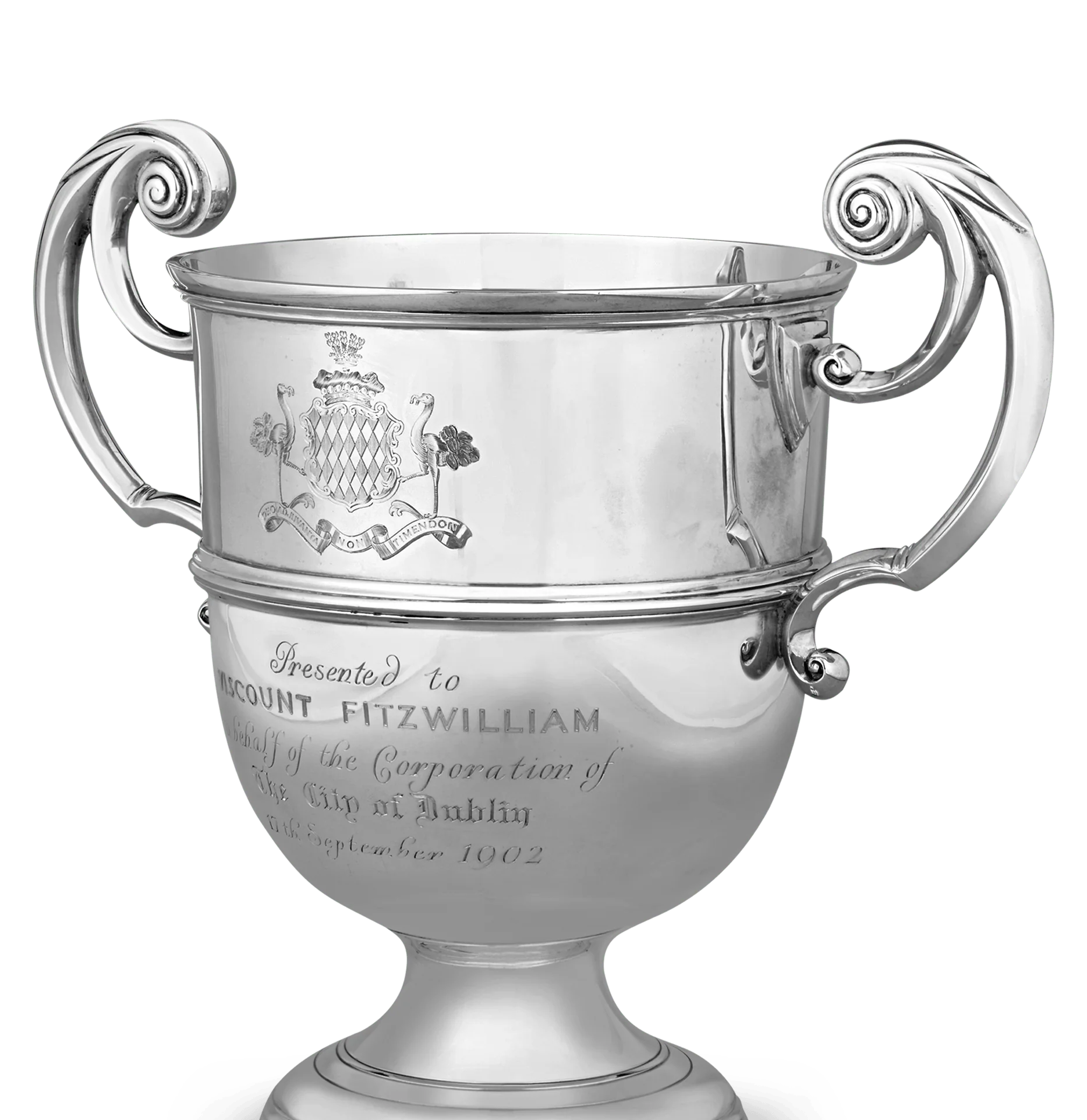 Edward VII Presentation Silver Wine Cooler for Viscount Fitzwilliams - Image 3