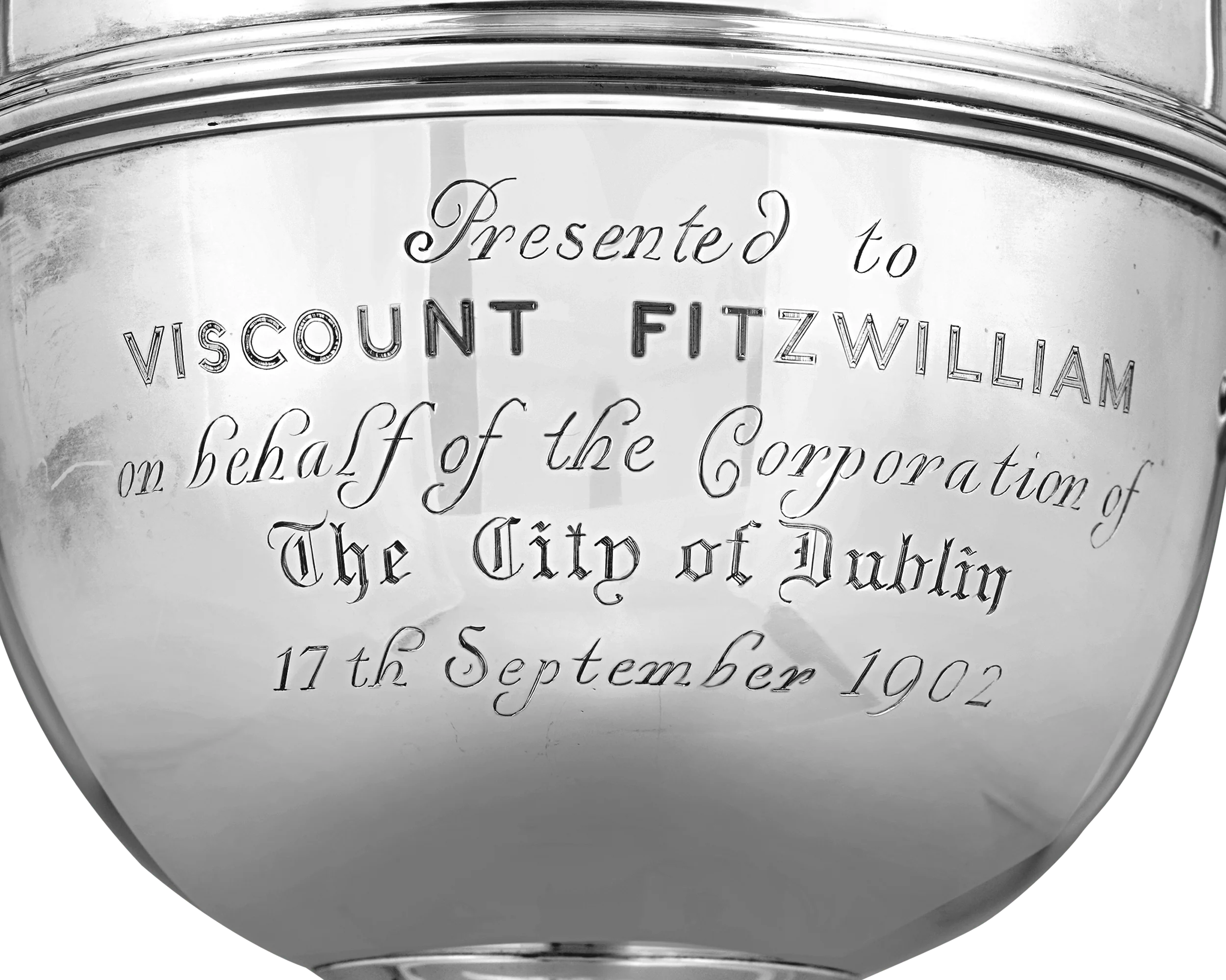 Edward VII Presentation Silver Wine Cooler for Viscount Fitzwilliams - Image 5
