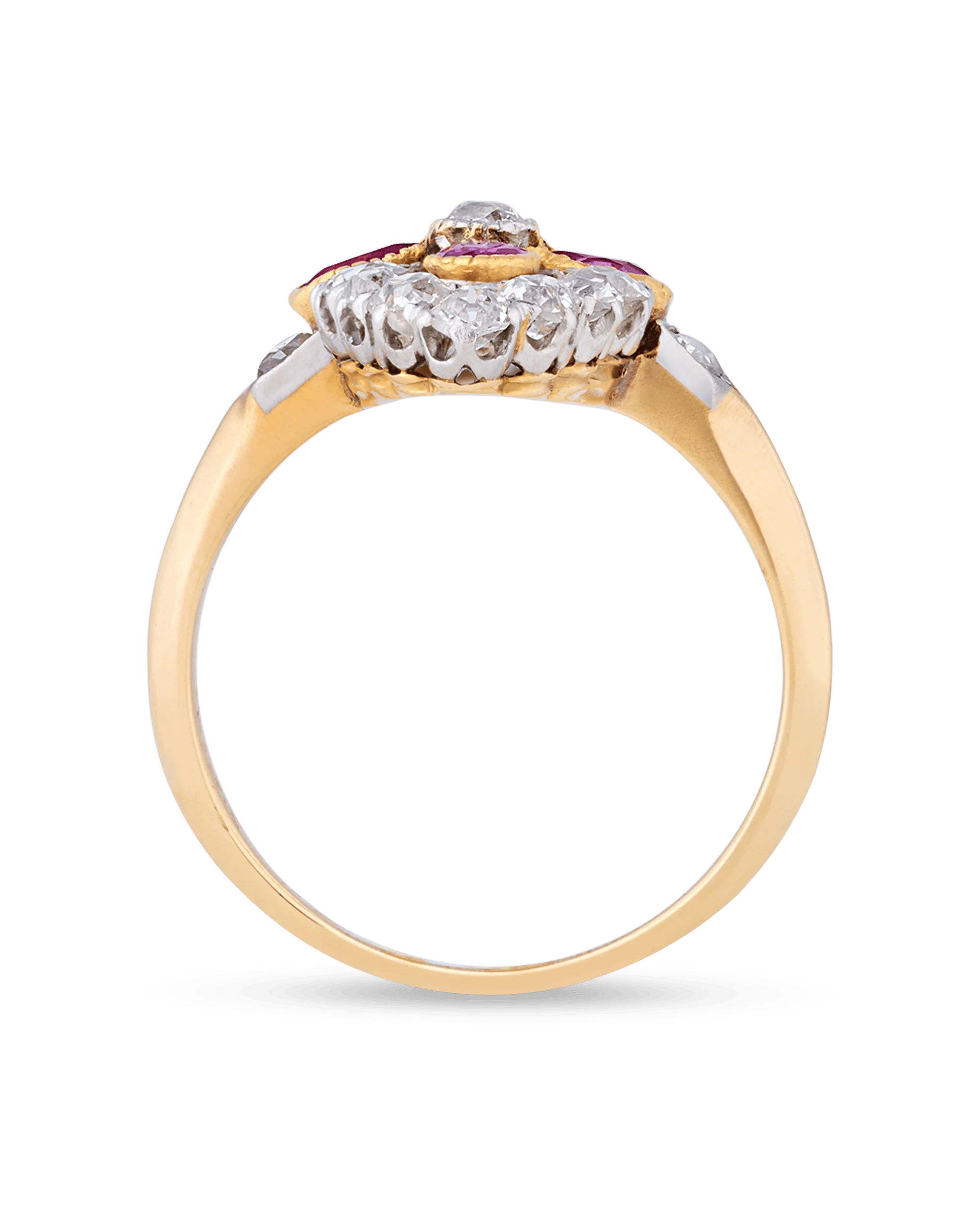 Edwardian Diamond and Ruby Ring - Image 2