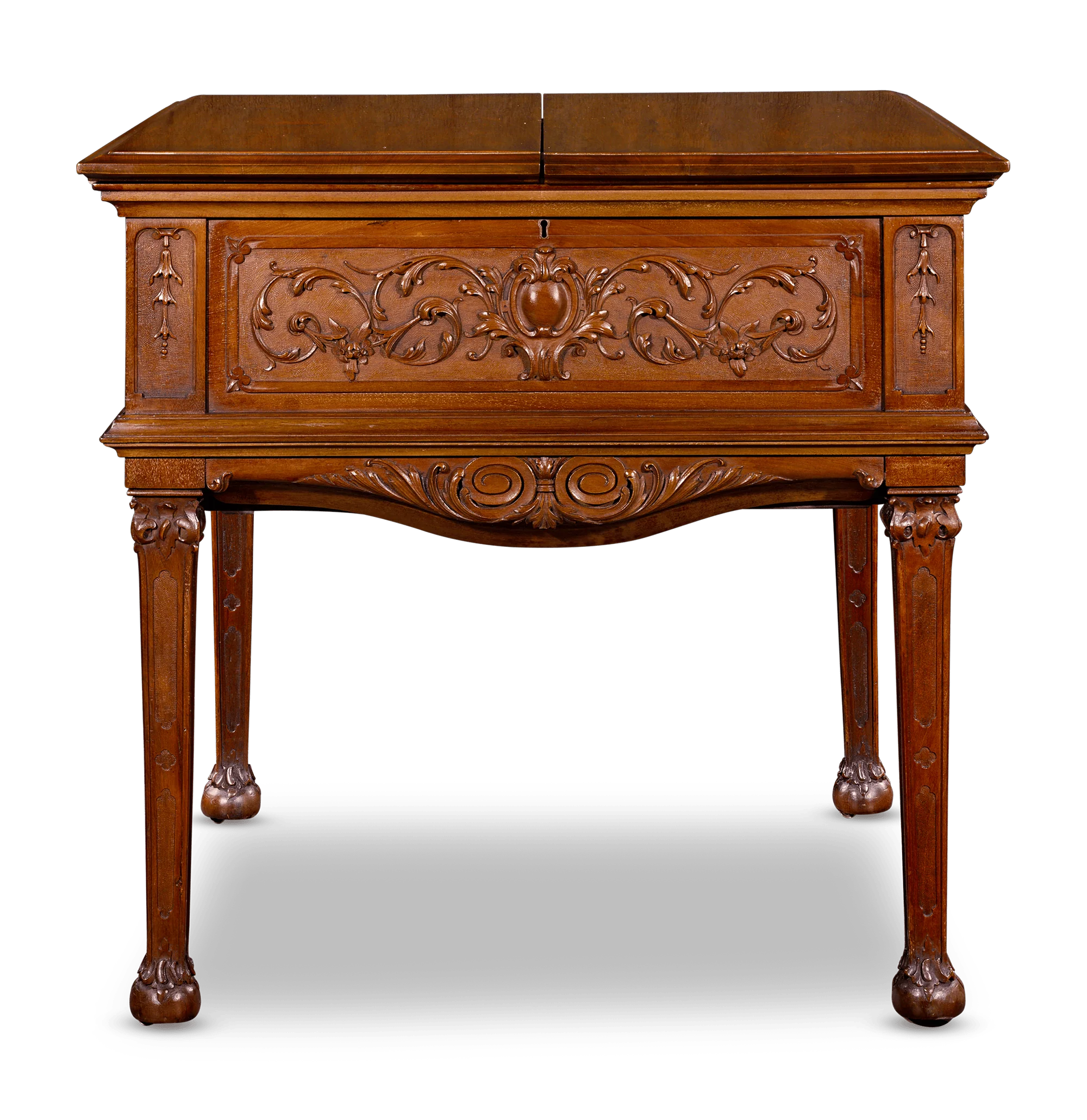 Edwardian Mahogany Surprise Drinks Table - Image 2