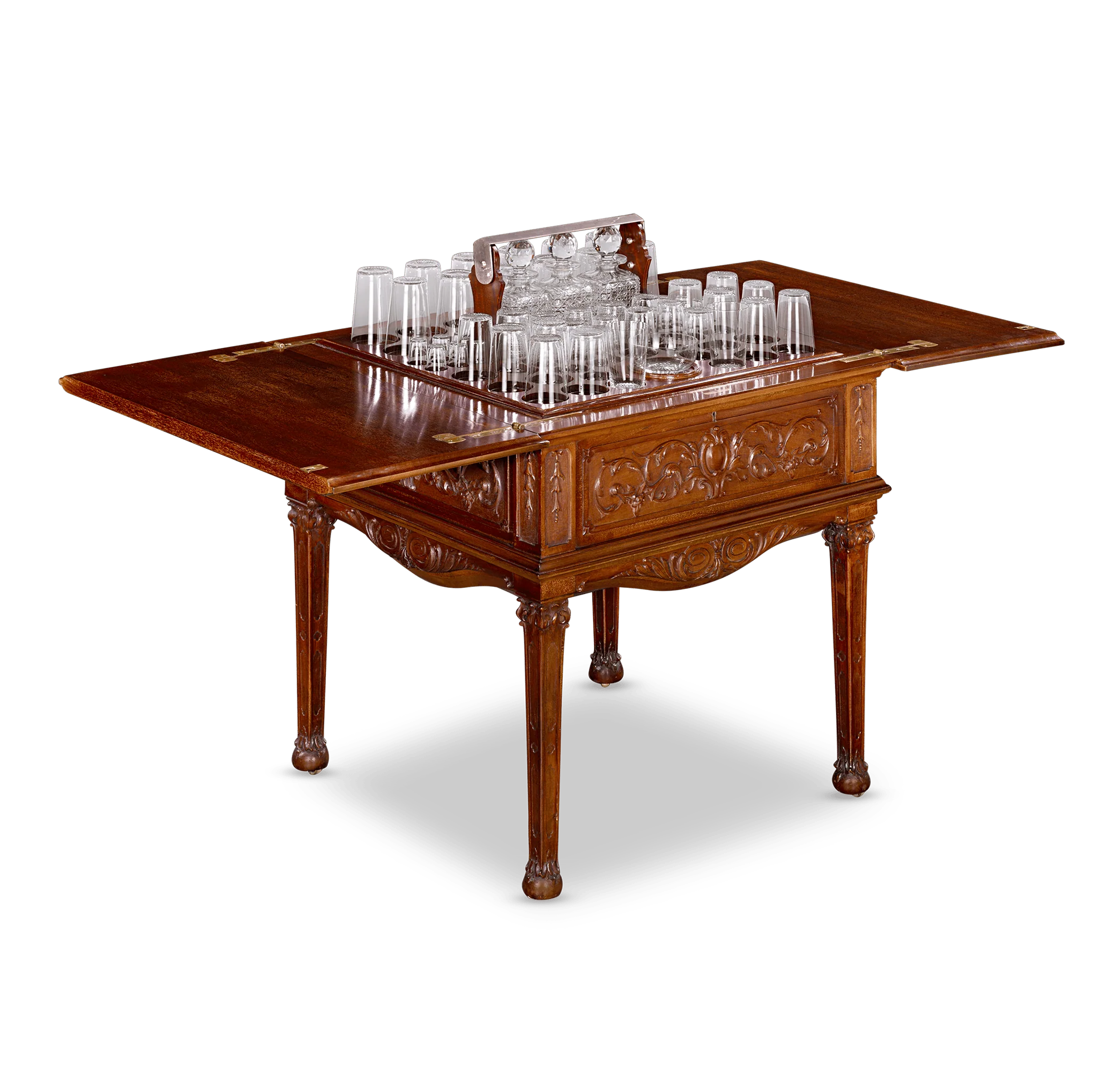 Edwardian Mahogany Surprise Drinks Table - Image 3