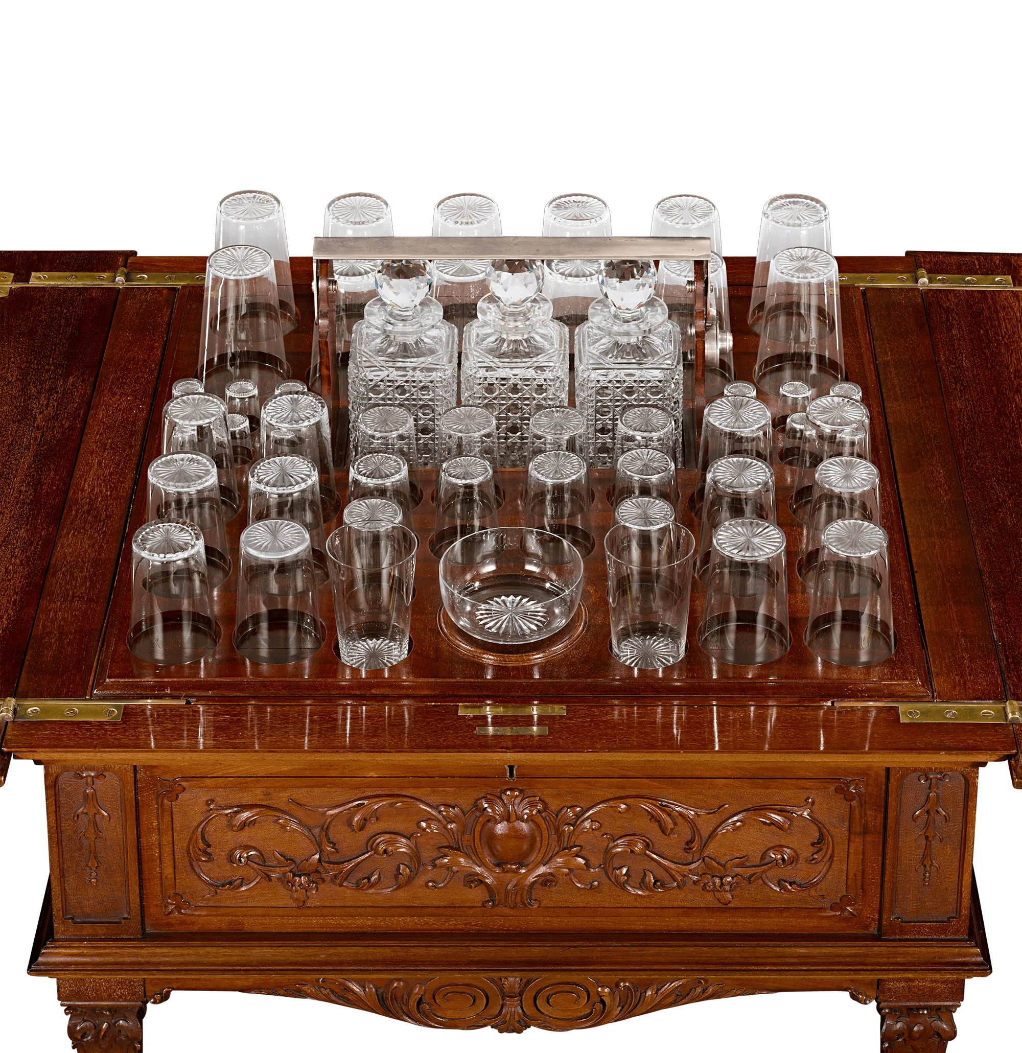Edwardian Mahogany Surprise Drinks Table - Image 4