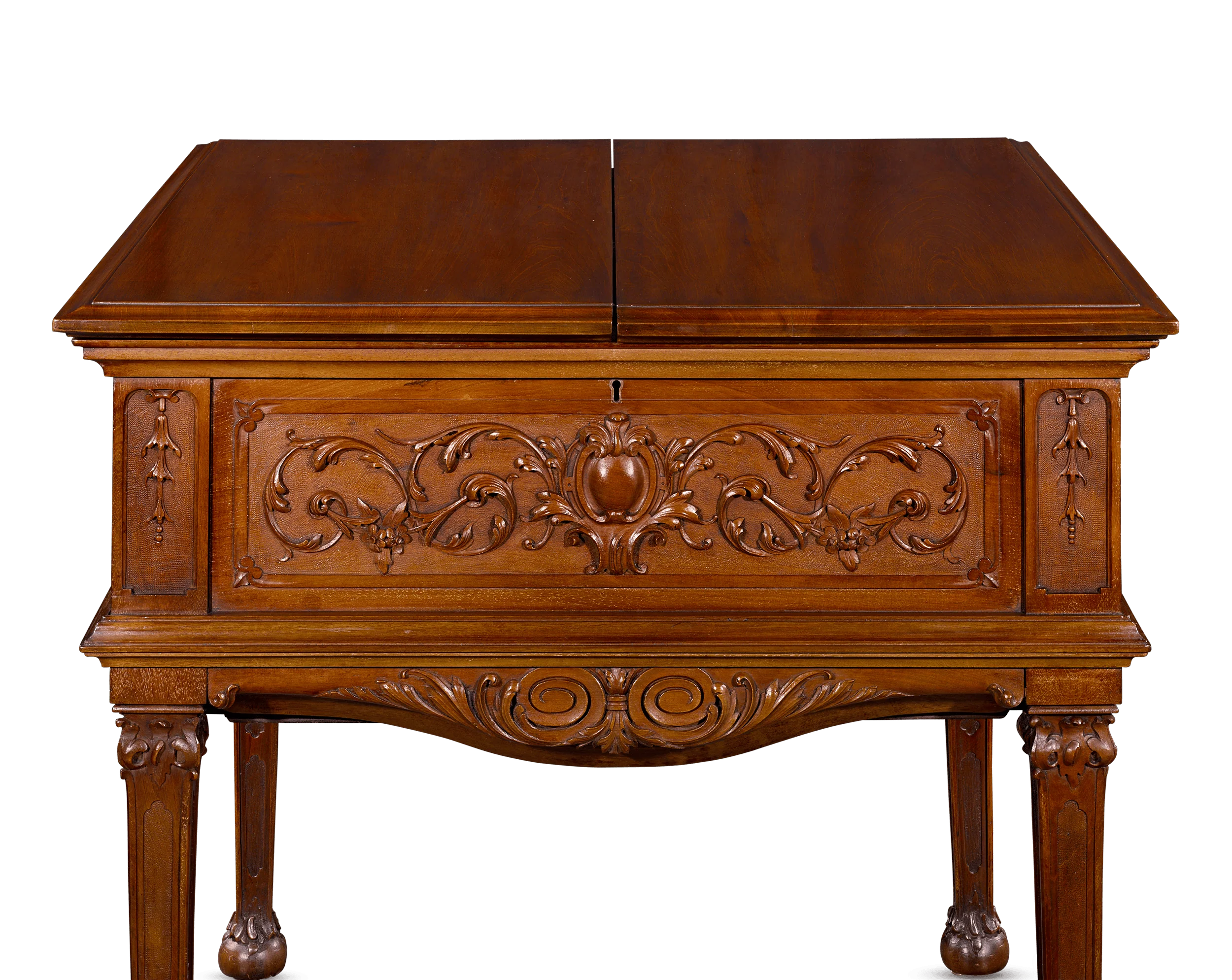 Edwardian Mahogany Surprise Drinks Table - Image 6