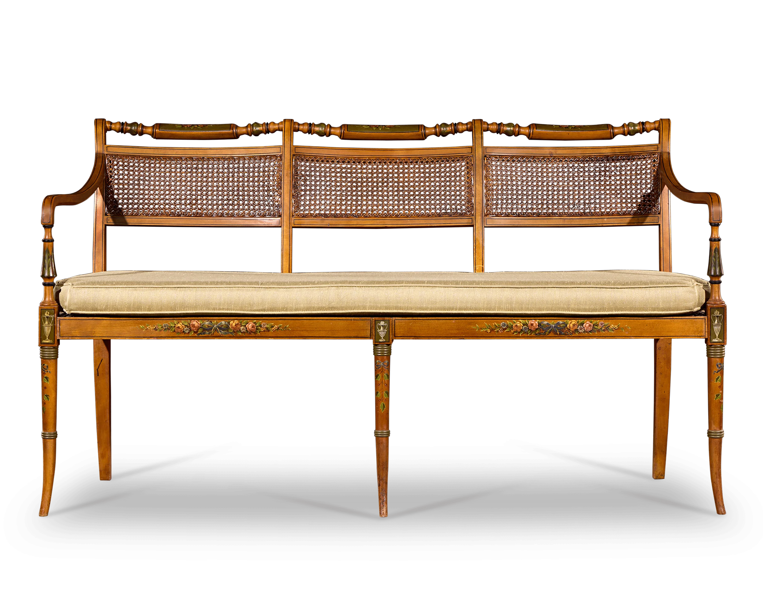 Edwardian Satinwood Settee - Image 2