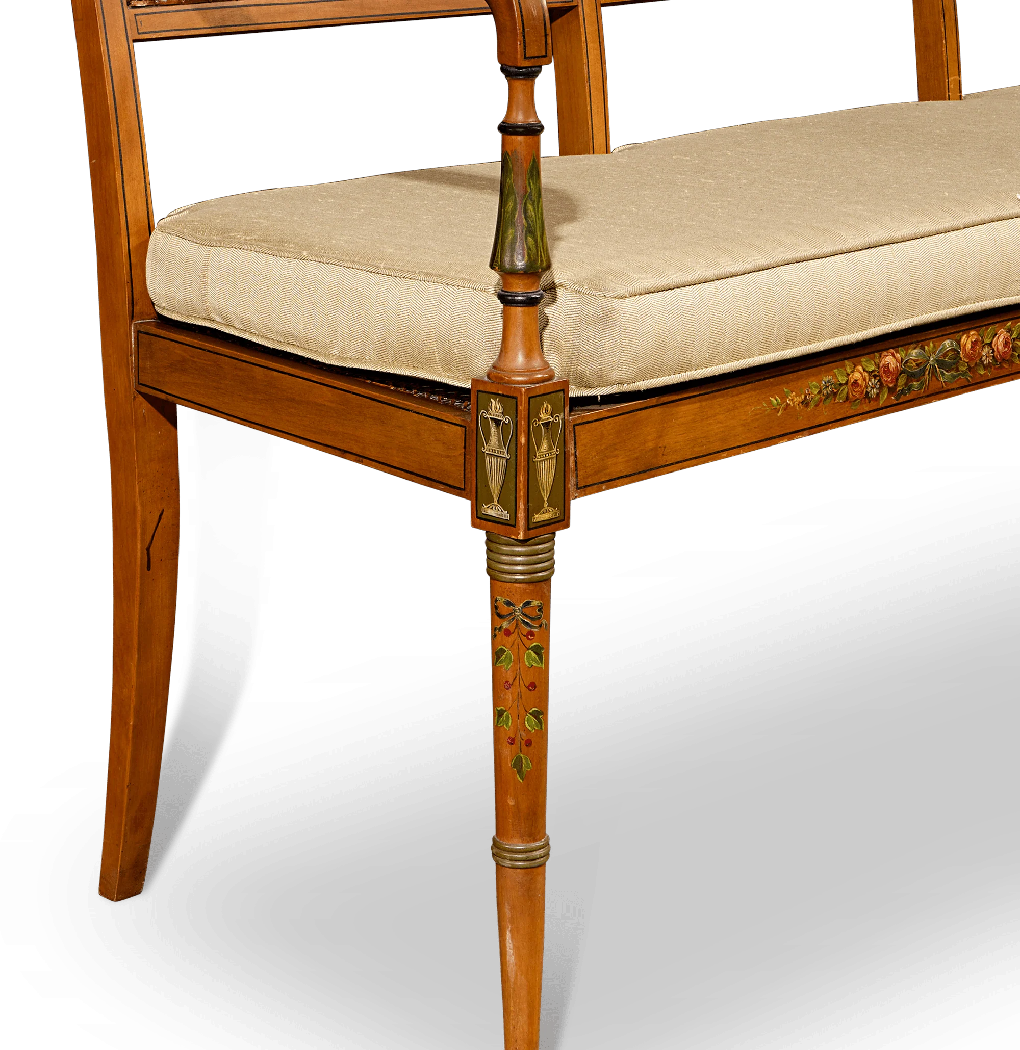 Edwardian Satinwood Settee - Image 3