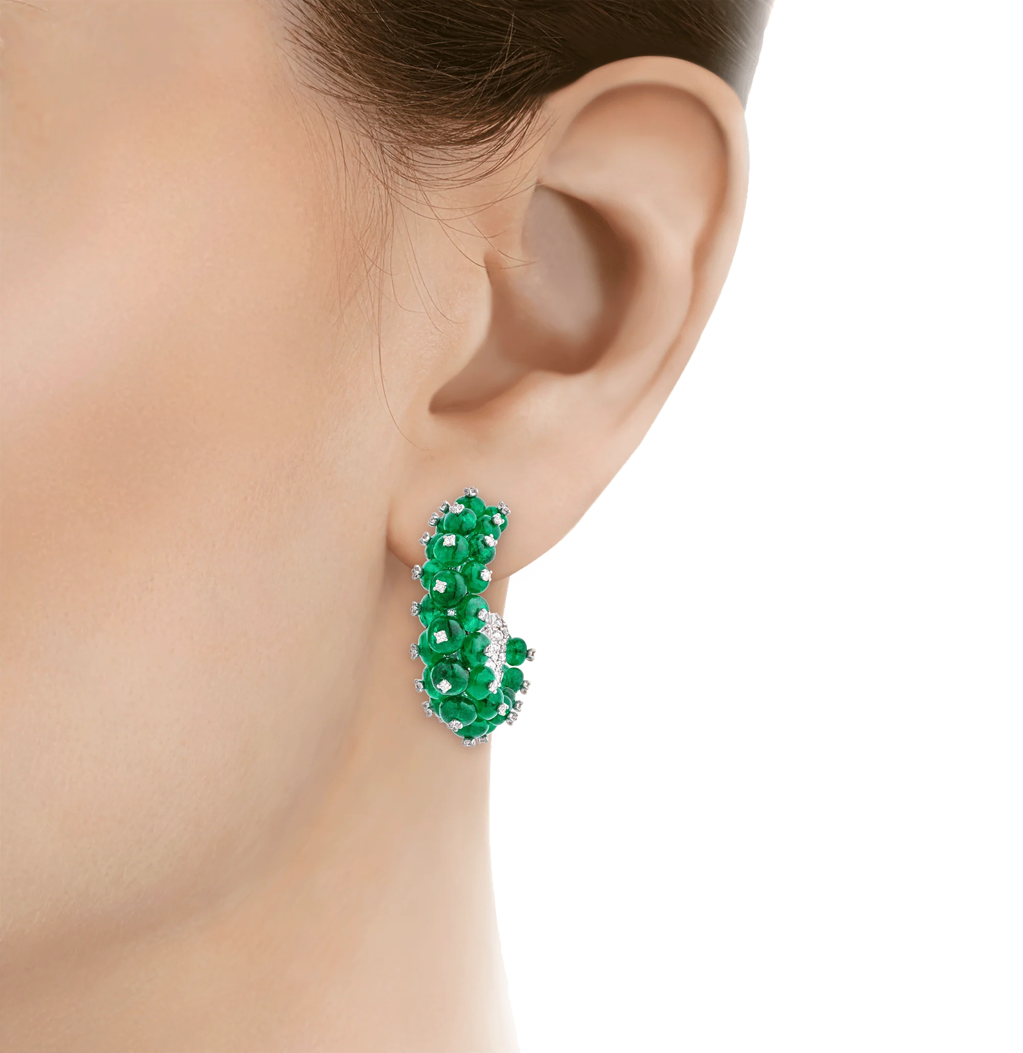 Emerald Bead Earrings, 28.10 carats - Image 4