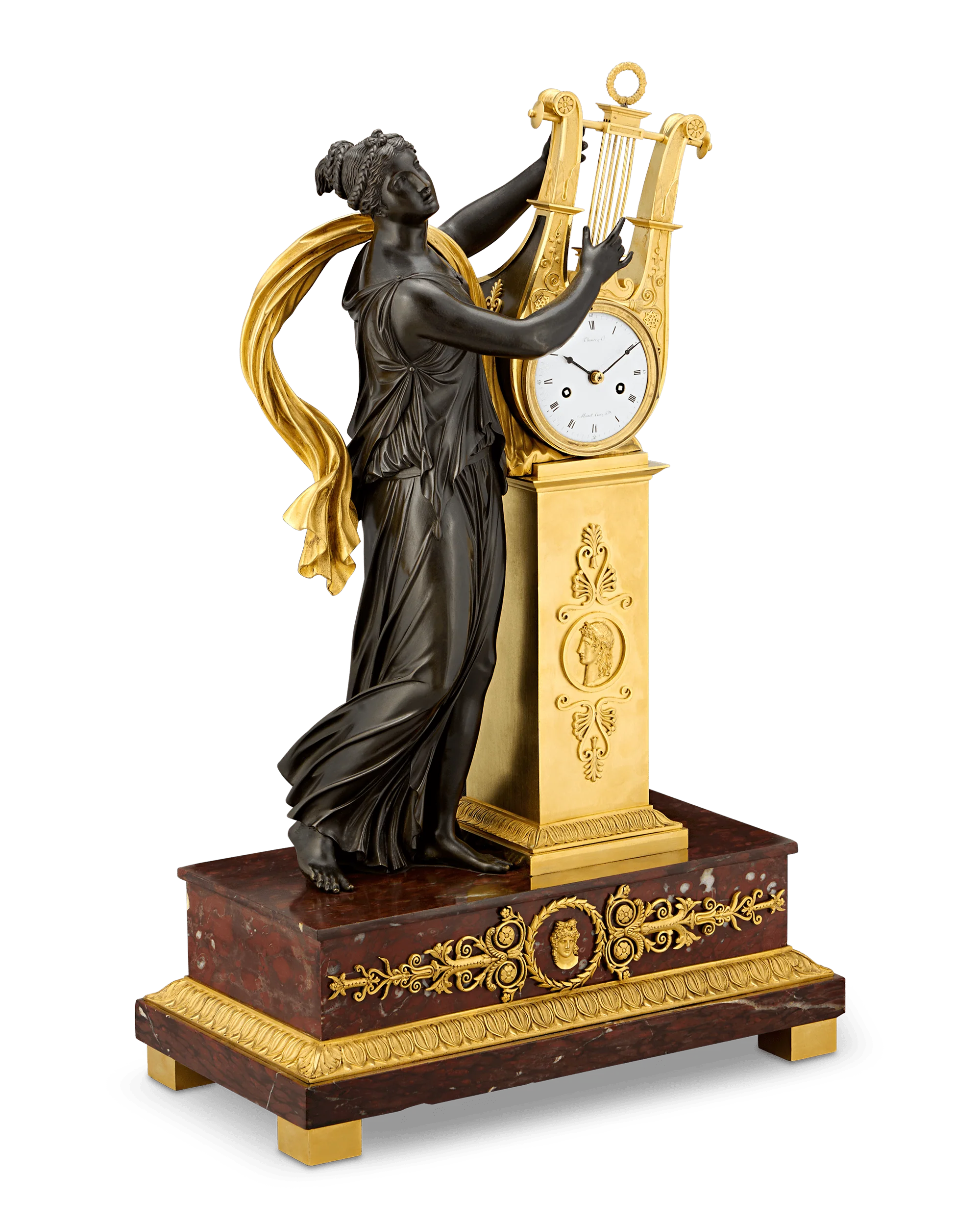 Empire Erato Mantel Clock by Thomire & Cie - Image 2