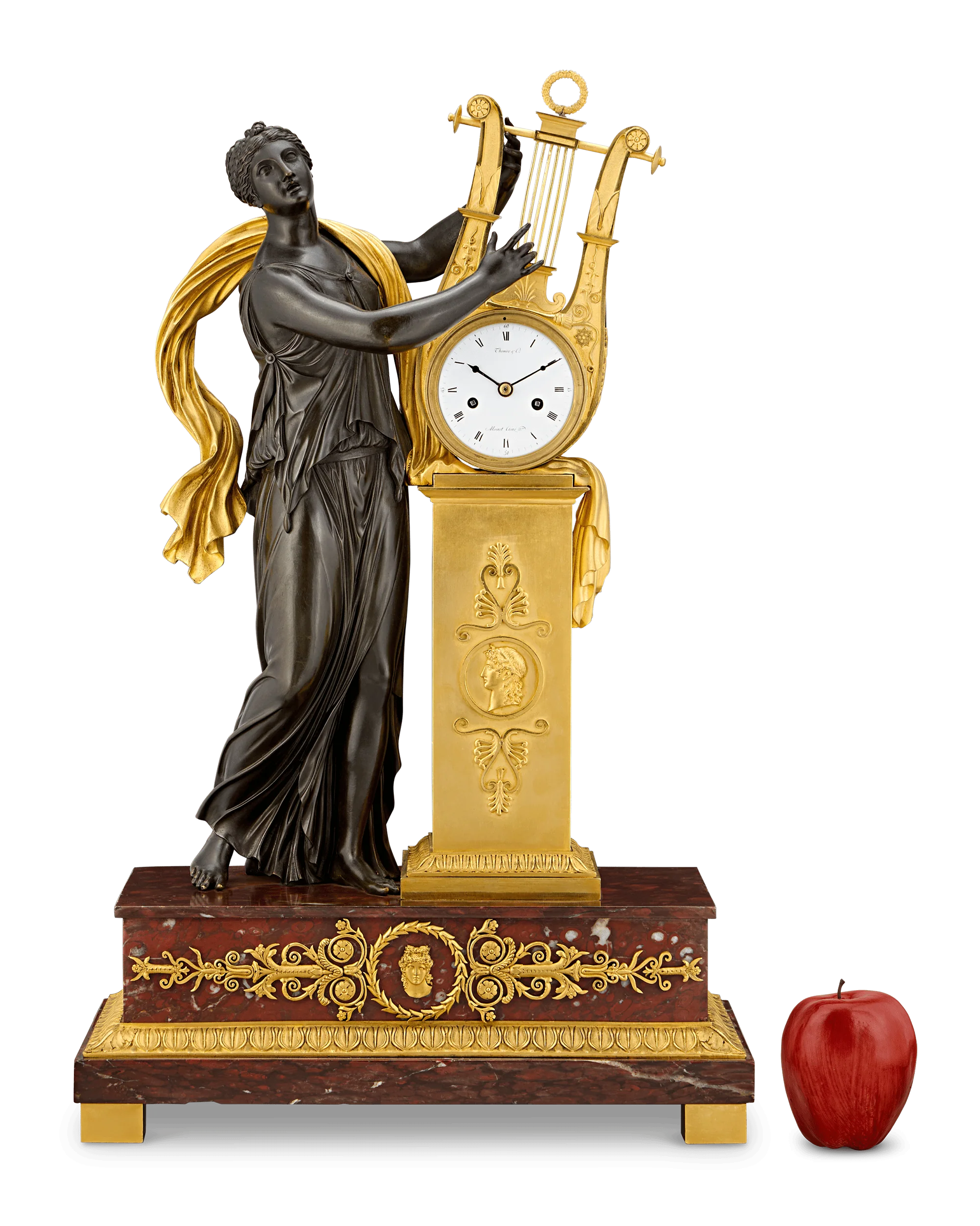 Empire Erato Mantel Clock by Thomire & Cie - Image 8