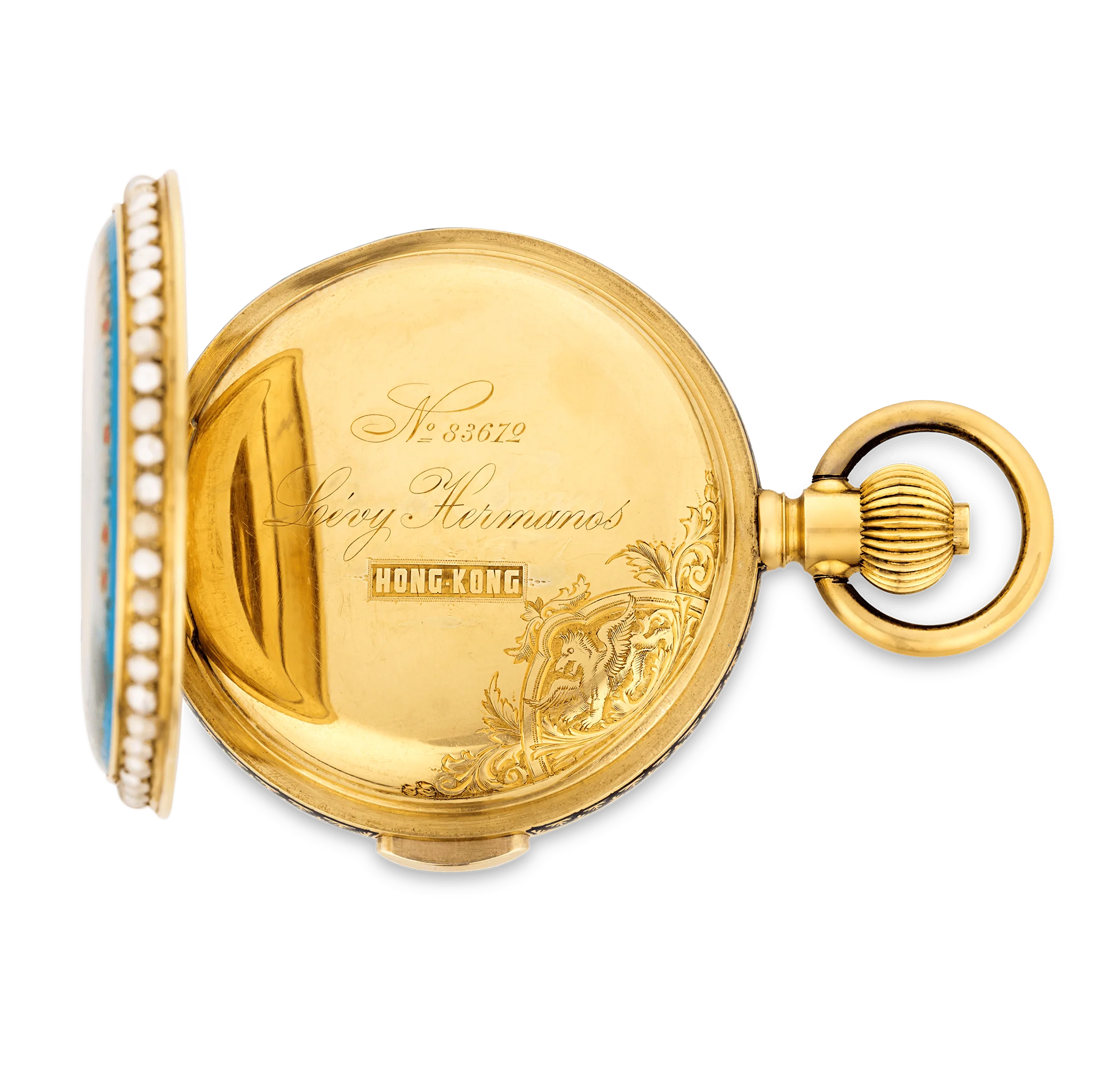 Enamel Minute Repeater Chronograph Pocket Watch - Image 5