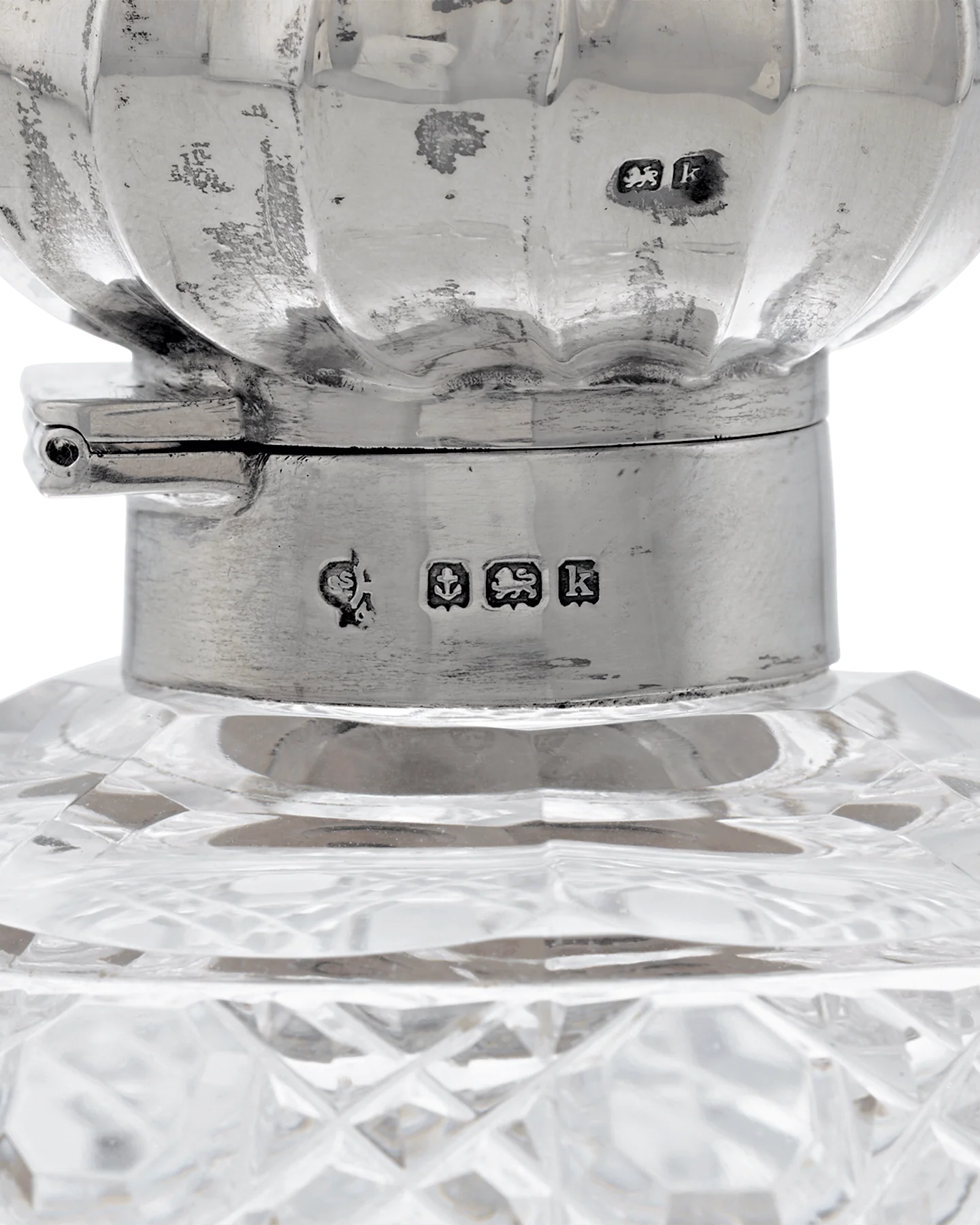 English Cut Glass Perfume Bottle - Image 2